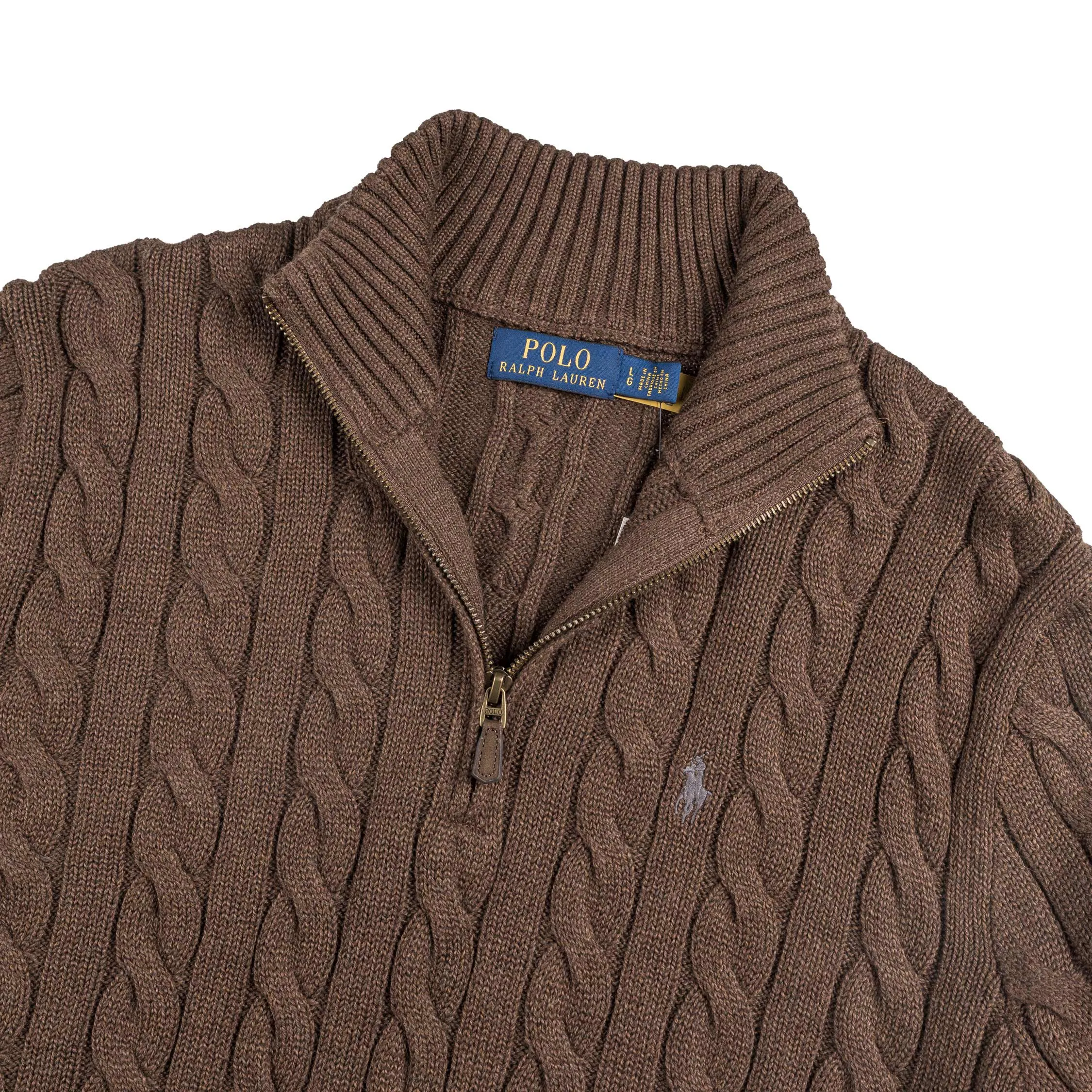 Polo Ralph Lauren Cable-Knit Cotton Quarter-Zip Jumper sold by Asphalt Gold product image thumbnail 2
