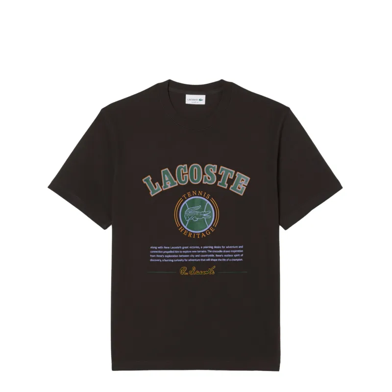 Lacoste Print Cotton T-Shirt sold by Asphalt Gold