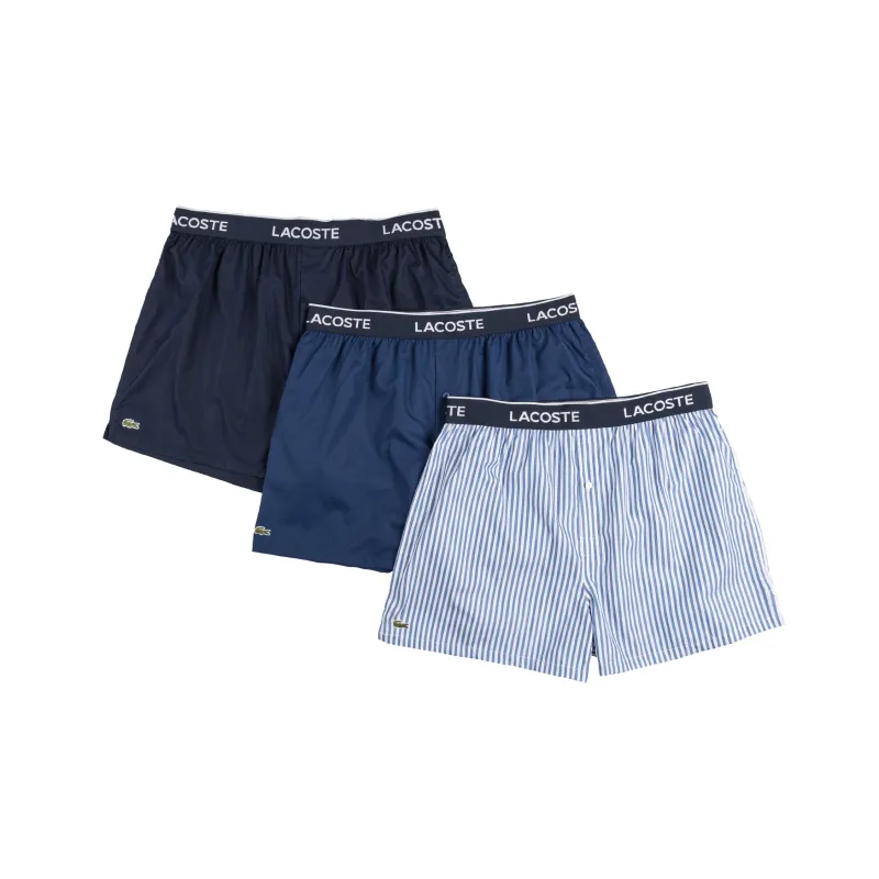 Lacoste 3-Pack Cotton Poplin Boxers sold by Asphalt Gold