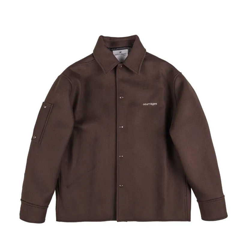 Courreges Embroidered Wool & Silk Overshirt made by Courreges