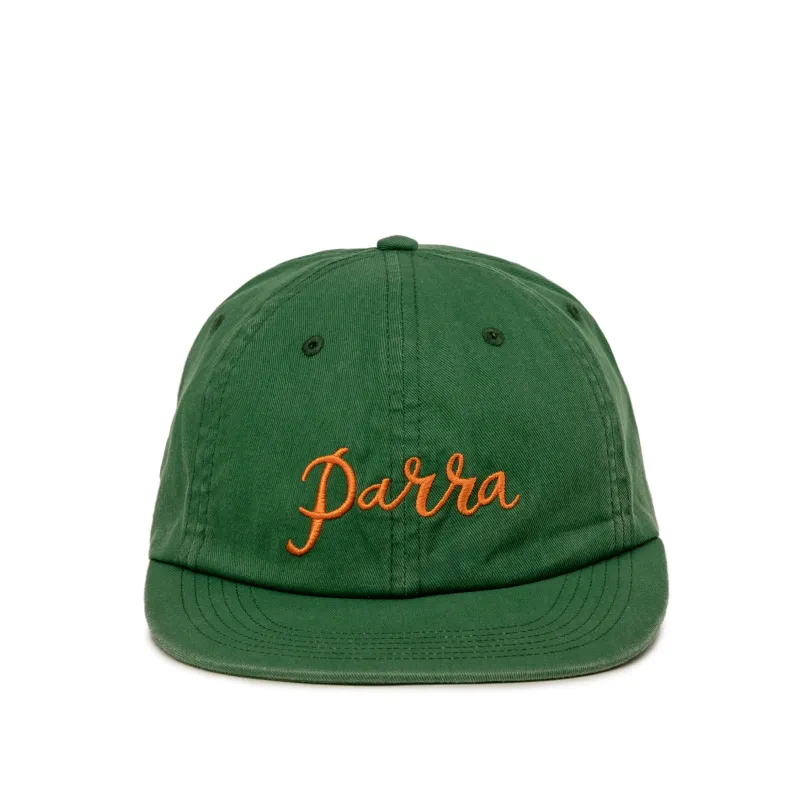 By Parra Scripted 6 Panel Hat sold by Asphalt Gold