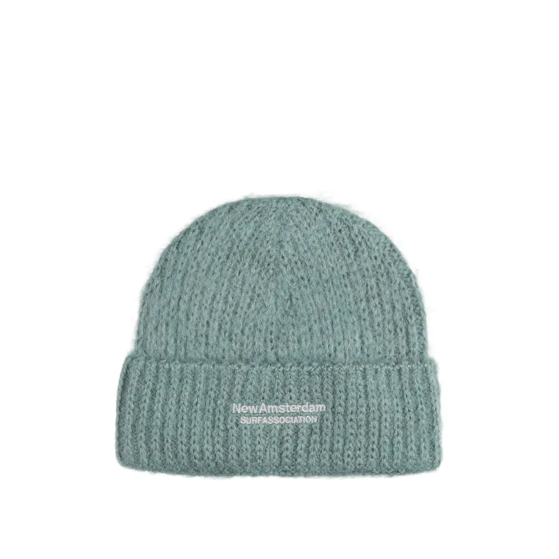New Amsterdam Surf Association Fuzzy Logo Beanie made by Asphalt Gold