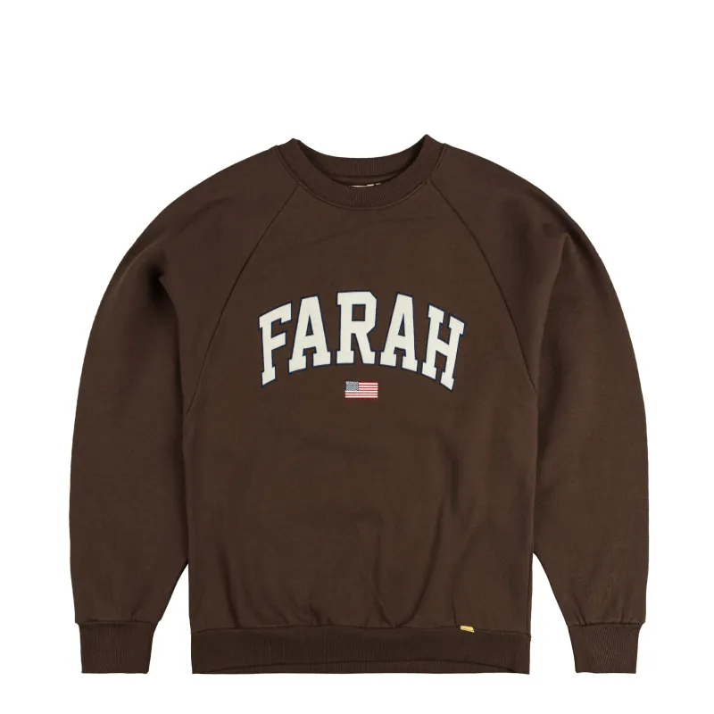 Farah Japan Embroidered Patch Logo Sweatshirt College Logo sold by Asphalt Gold