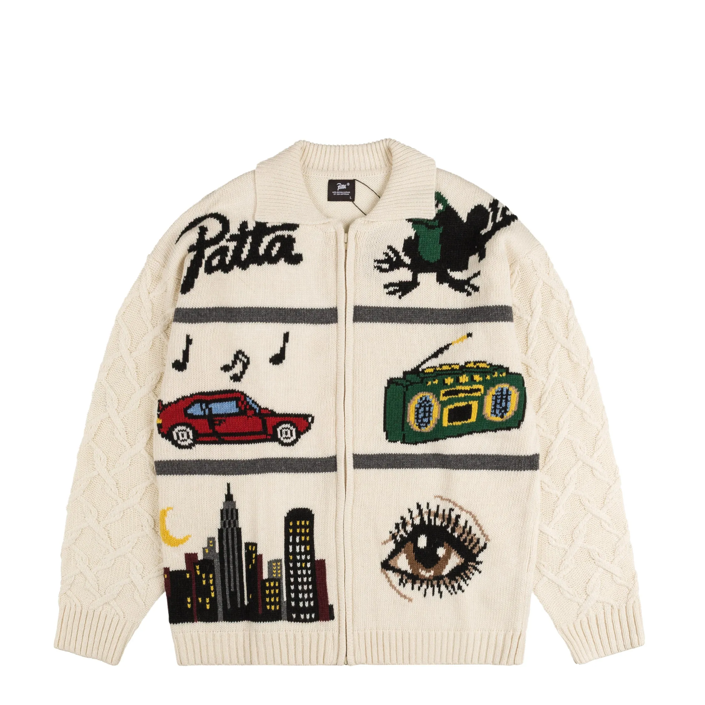Patta Perfect Day Knitted Cardigan sold by Asphalt Gold