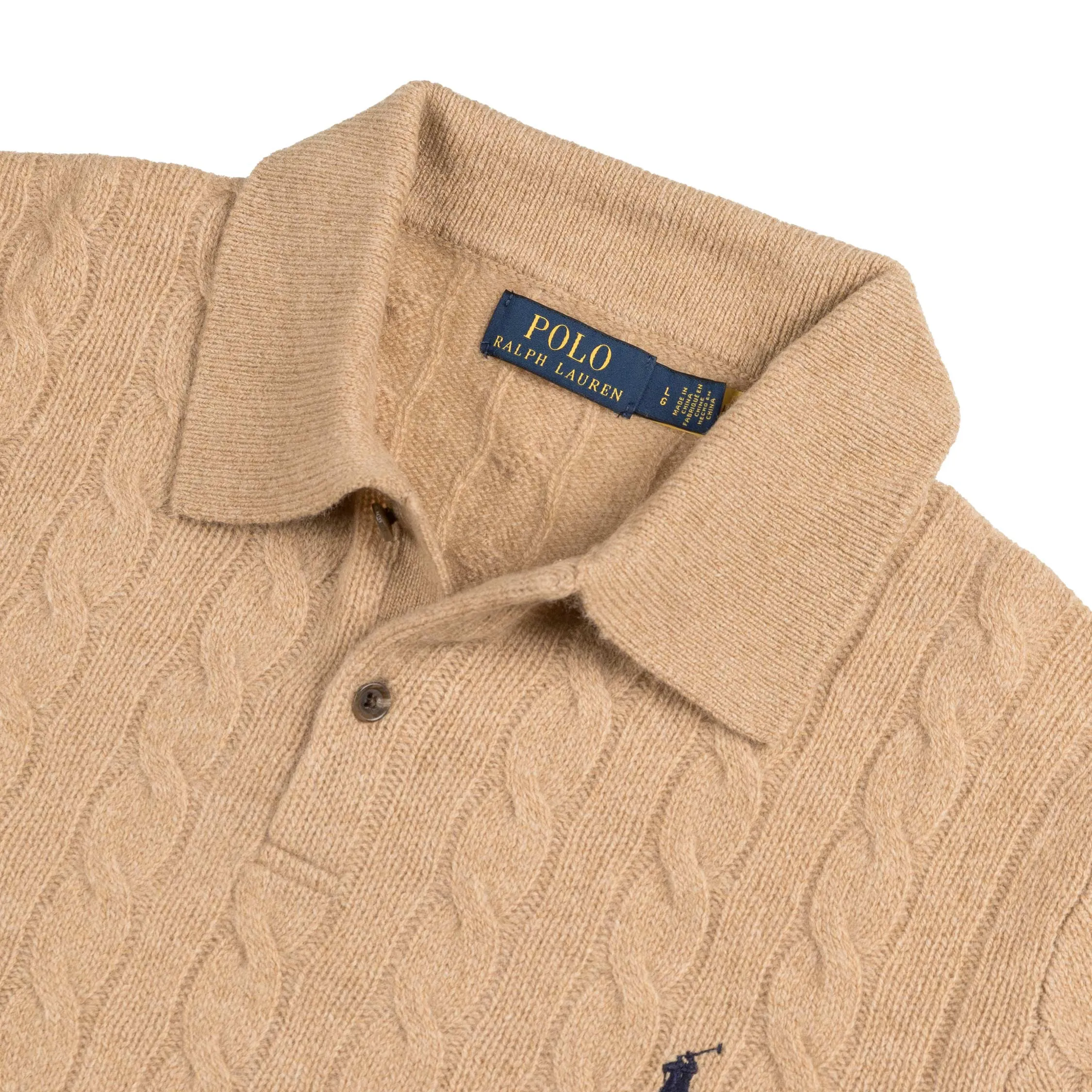 Polo Ralph Lauren Cable-Knit Wool-Cashmere Polo Jumper sold by Asphalt Gold product image thumbnail 2