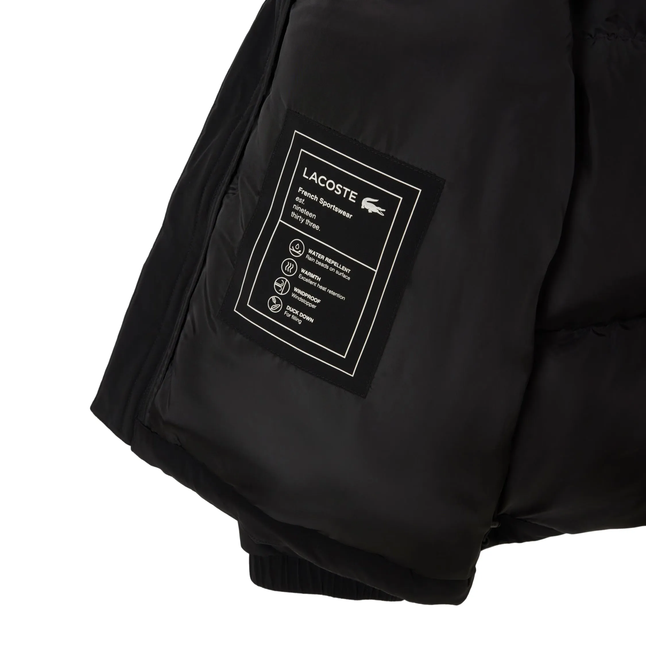 Lacoste Water-Repellent Hooded Down Jacket sold by Asphalt Gold product image thumbnail 5