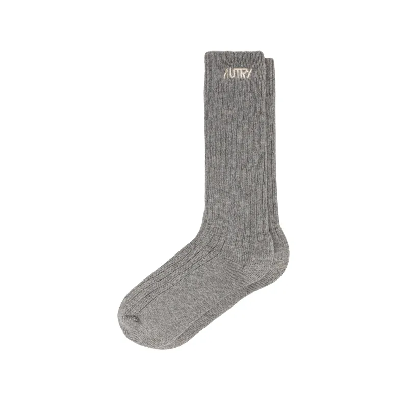 Autry Ribbed Socks with Embroidered Logo sold by Asphalt Gold