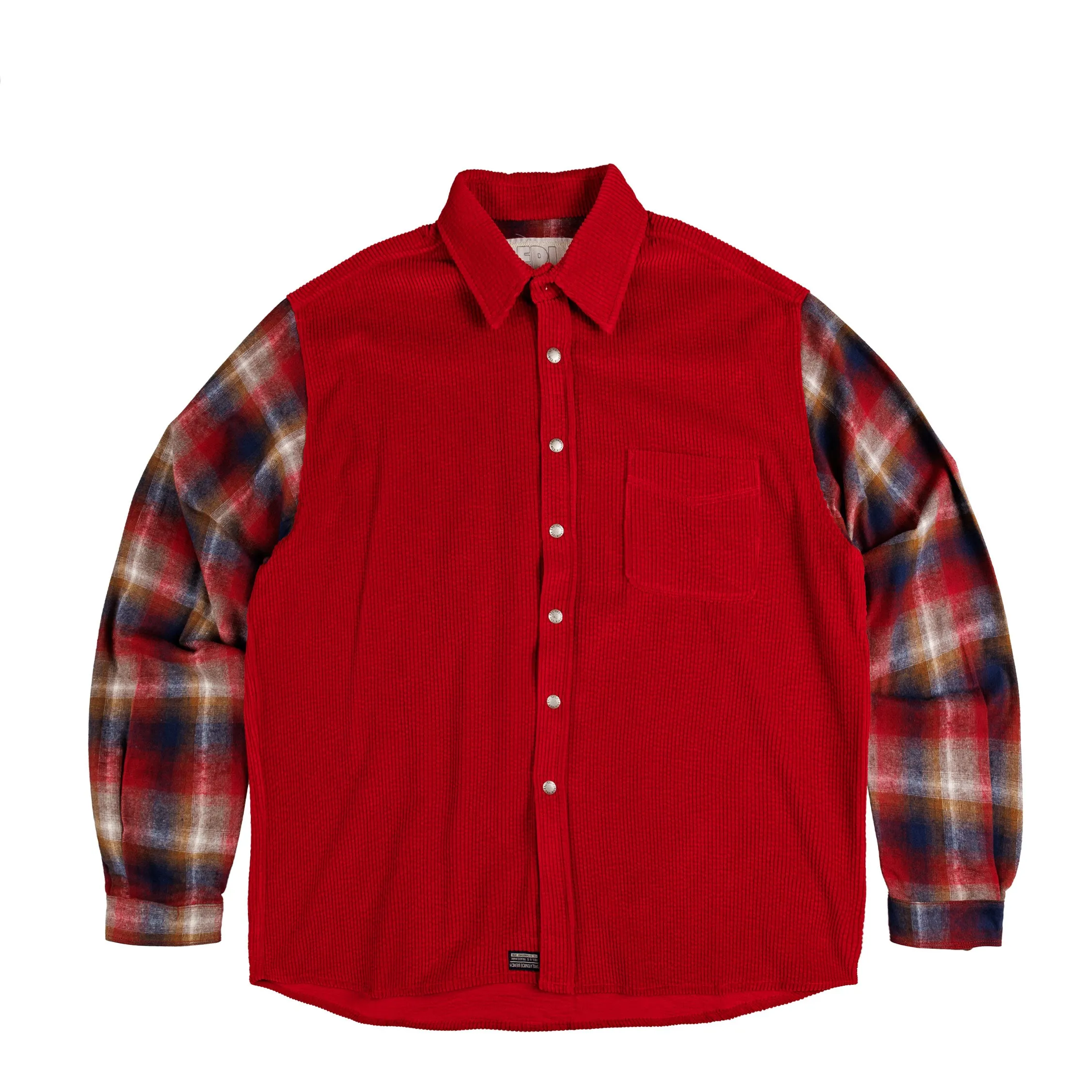 ERL Plaid Sleeve Overshirt sold by Asphalt Gold