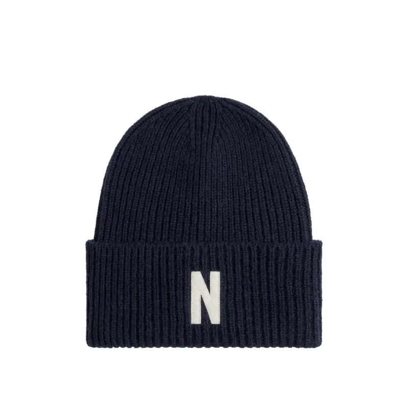 Norse Projects Merino Lambswool Rib Beanie sold by Asphalt Gold