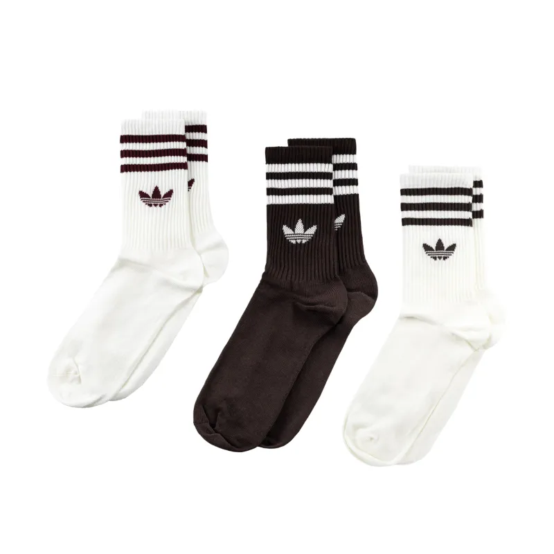 Adidas 3-Sripes Crew Socks 3 Pairs sold by Asphalt Gold