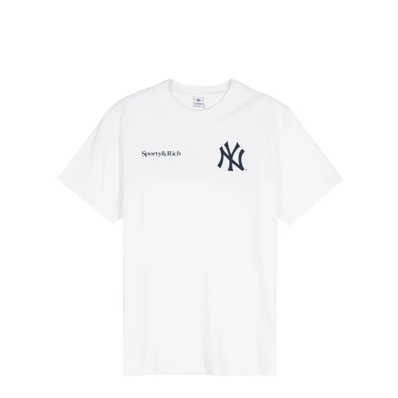 Sporty & Rich Yankees Curve T-Shirt sold by Asphalt Gold