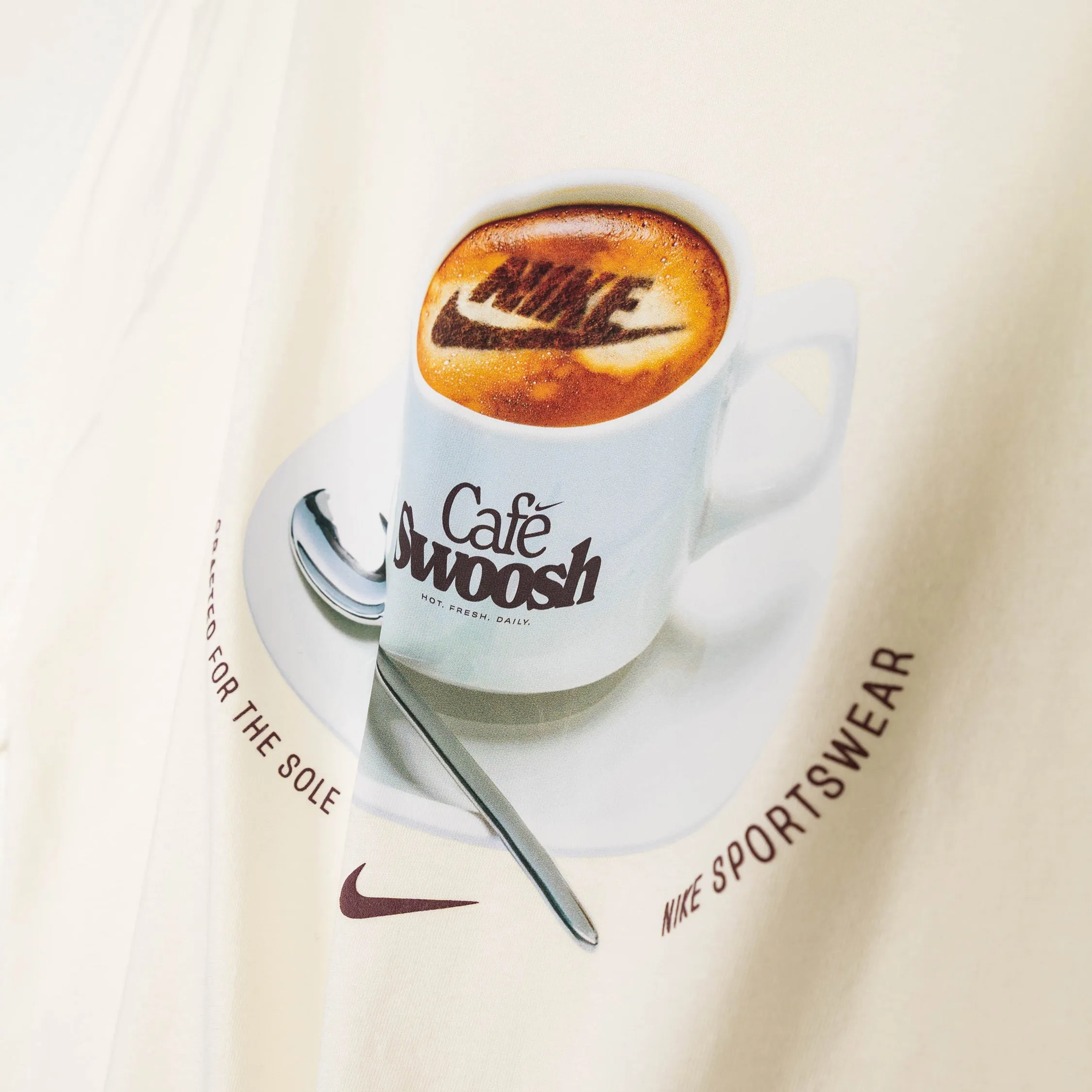 Nike Cafe Swoosh Mug T-Shirt sold by Asphalt Gold product image thumbnail 4