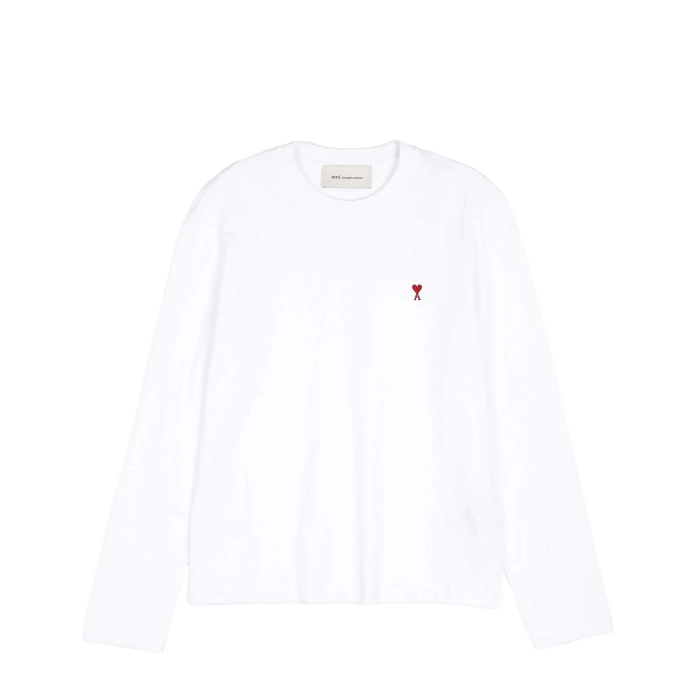 AMI Paris Red Ami De Coeur Long Sleeve T-Shirt sold by Asphalt Gold