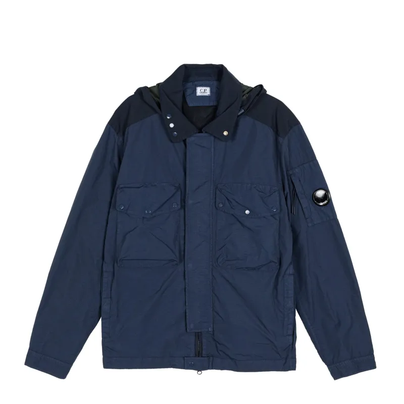 C.P. Company Flatt Nylon Mixed Goggle Overshirt sold by Asphalt Gold