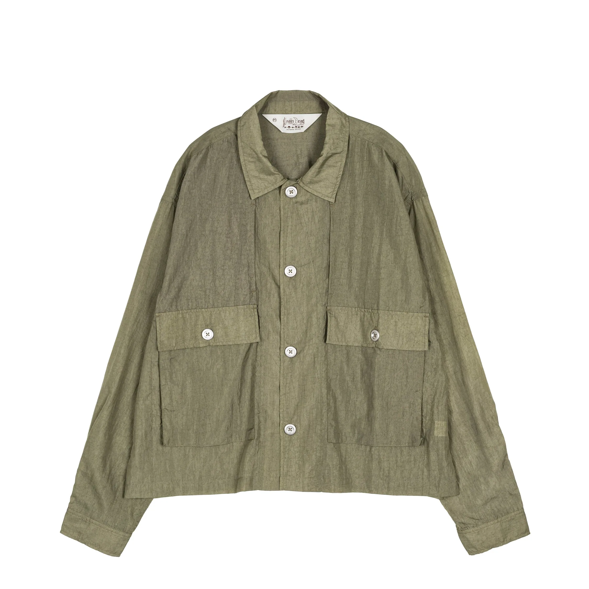 Brain Dead Cropped Nylon Button Up Shirt sold by Asphalt Gold