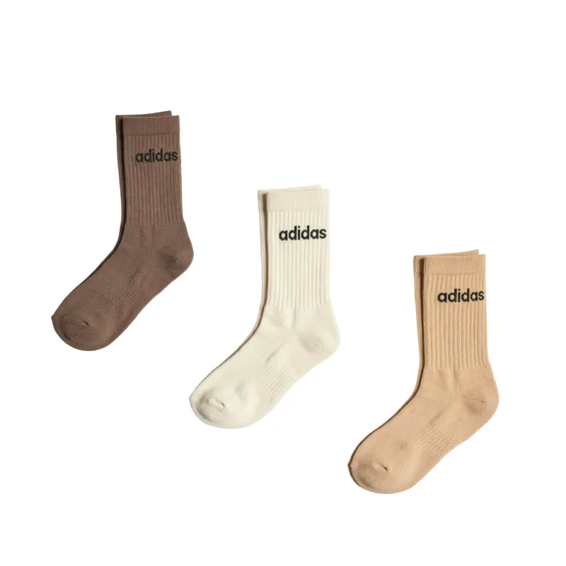 Adidas	Linear Crew Cushioned Socks 3 Pairs made by Adidas