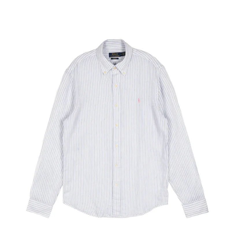 Polo Ralph Lauren Custom Fit Striped Linen Shirt made by Polo by Ralph Lauren