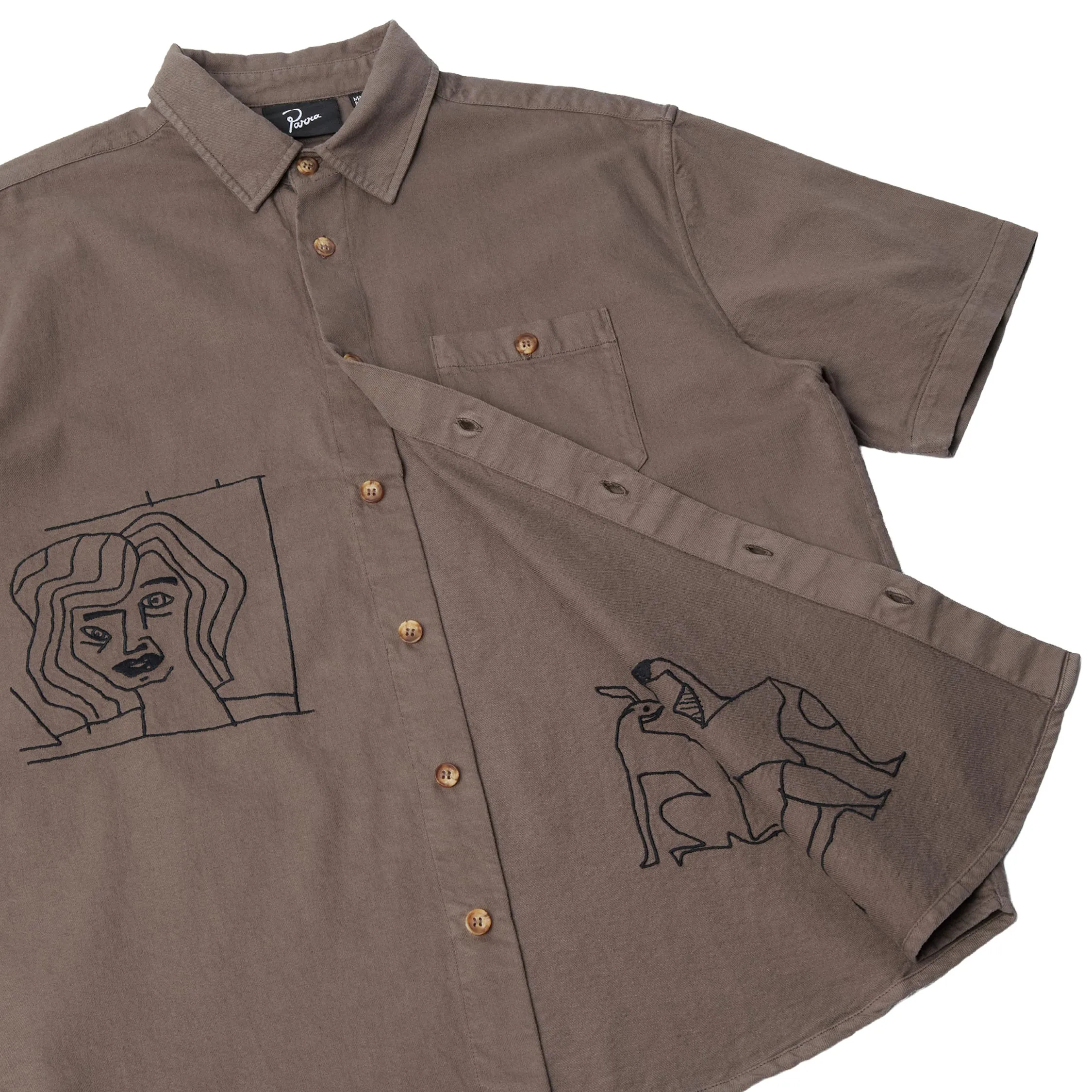 By Parra Crooked Face Short Sleeve Shirt sold by Asphalt Gold product image thumbnail 4