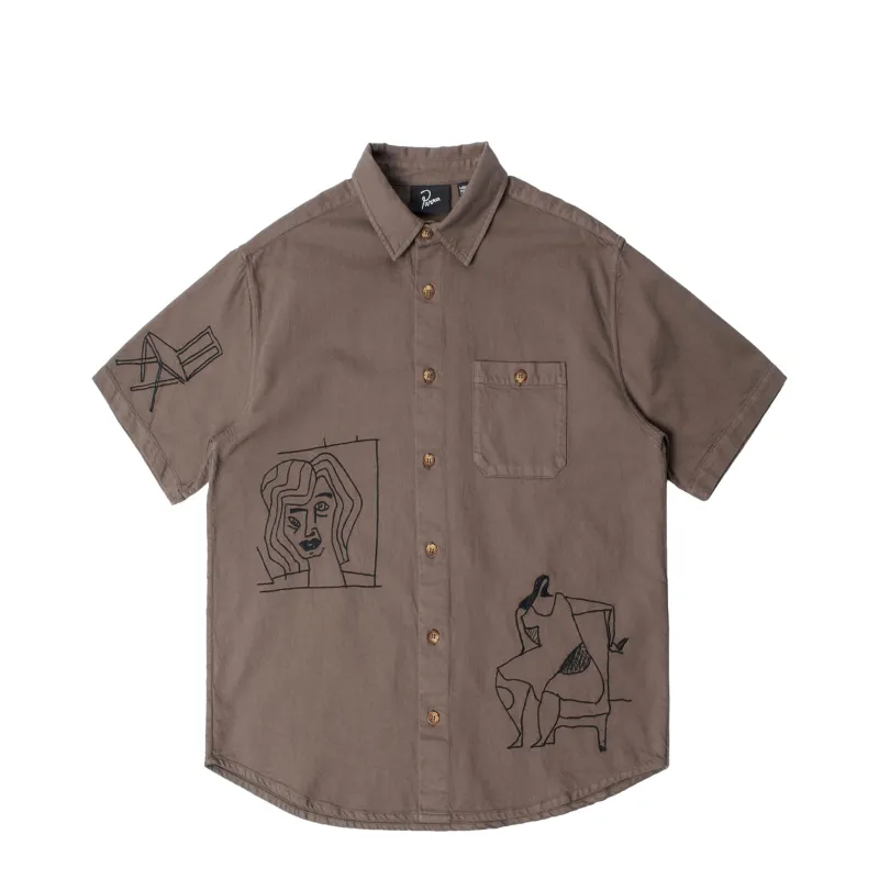 By Parra Crooked Face Short Sleeve Shirt made by by Parra