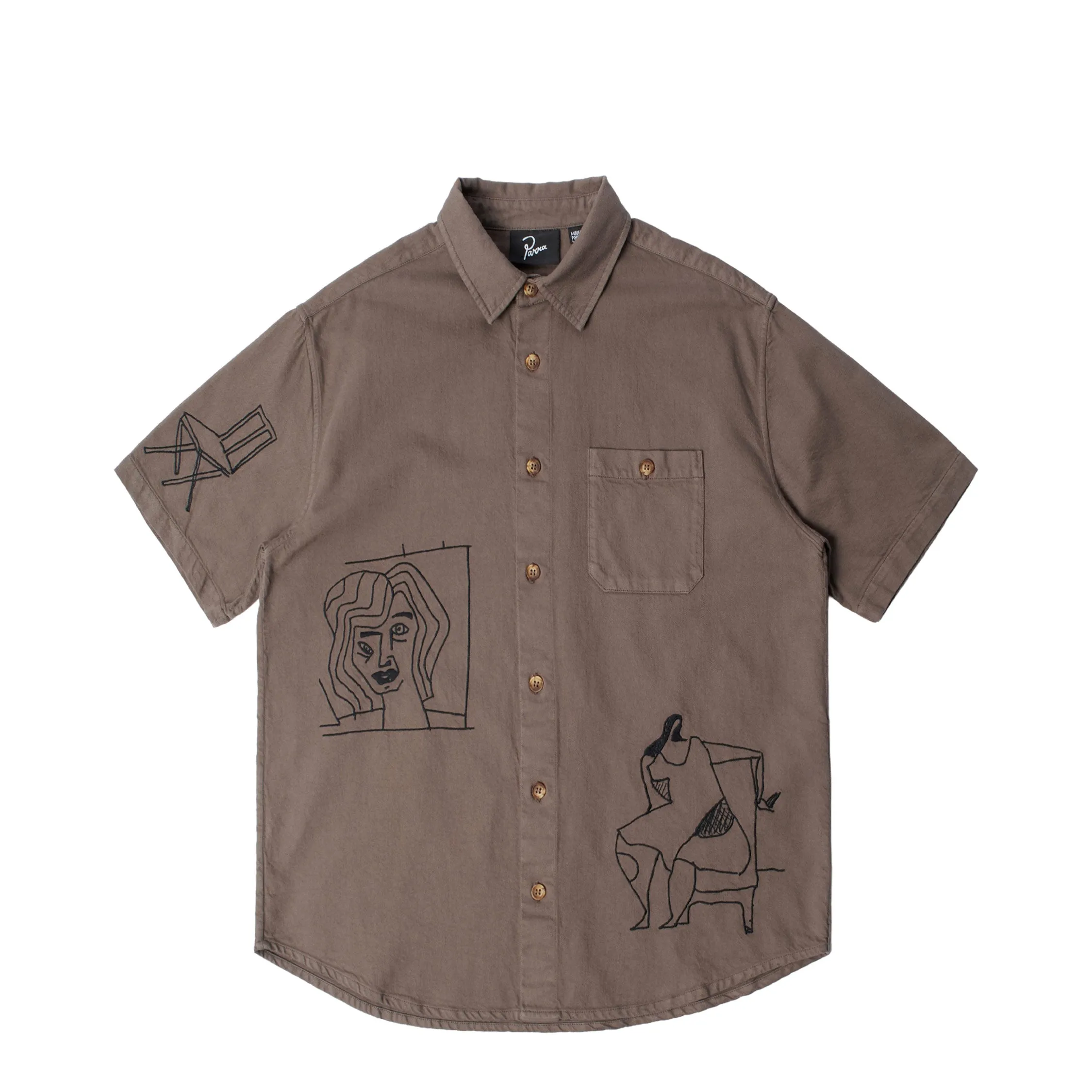By Parra Crooked Face Short Sleeve Shirt sold by Asphalt Gold