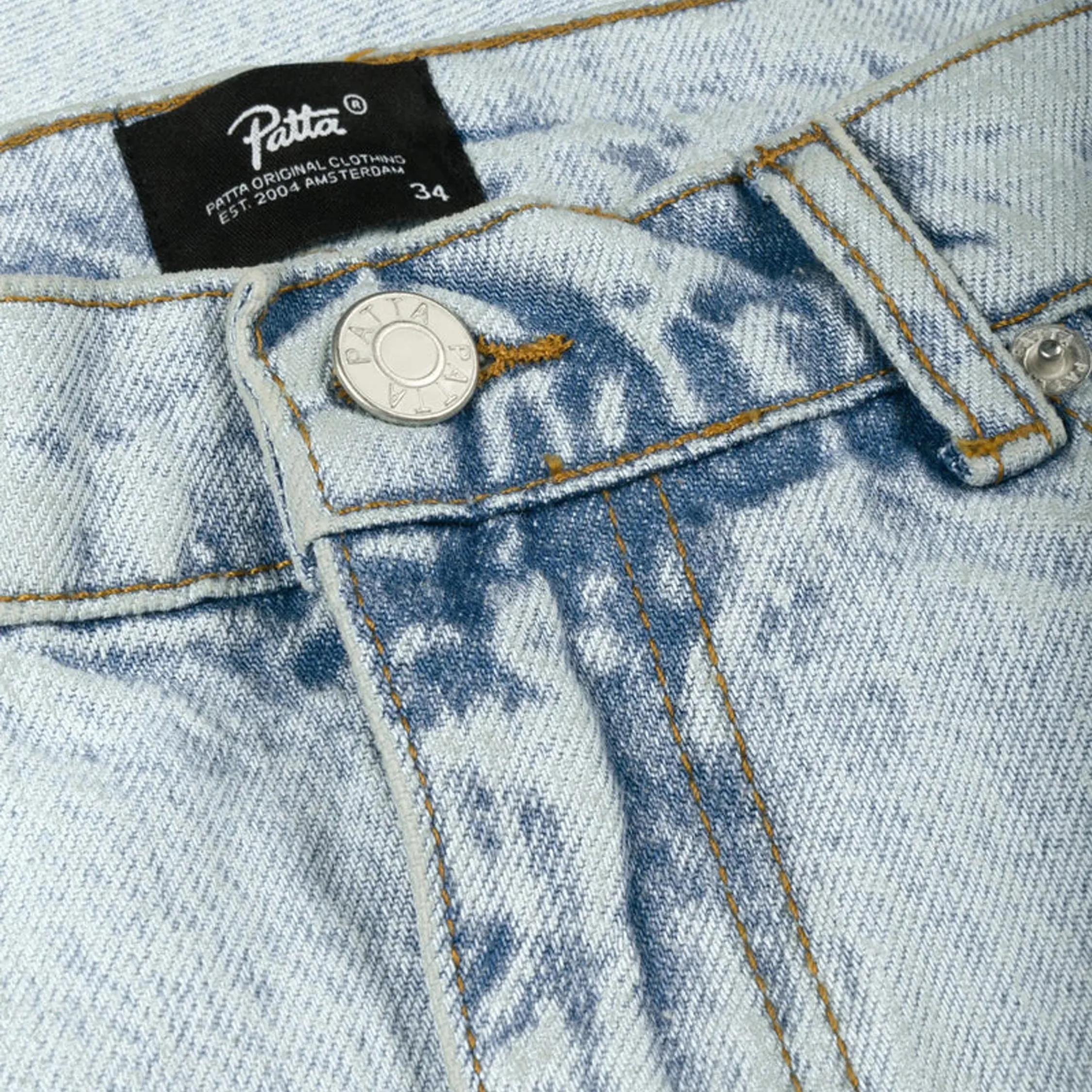 Patta Light Wash Denim Shorts sold by Asphalt Gold product image thumbnail 3