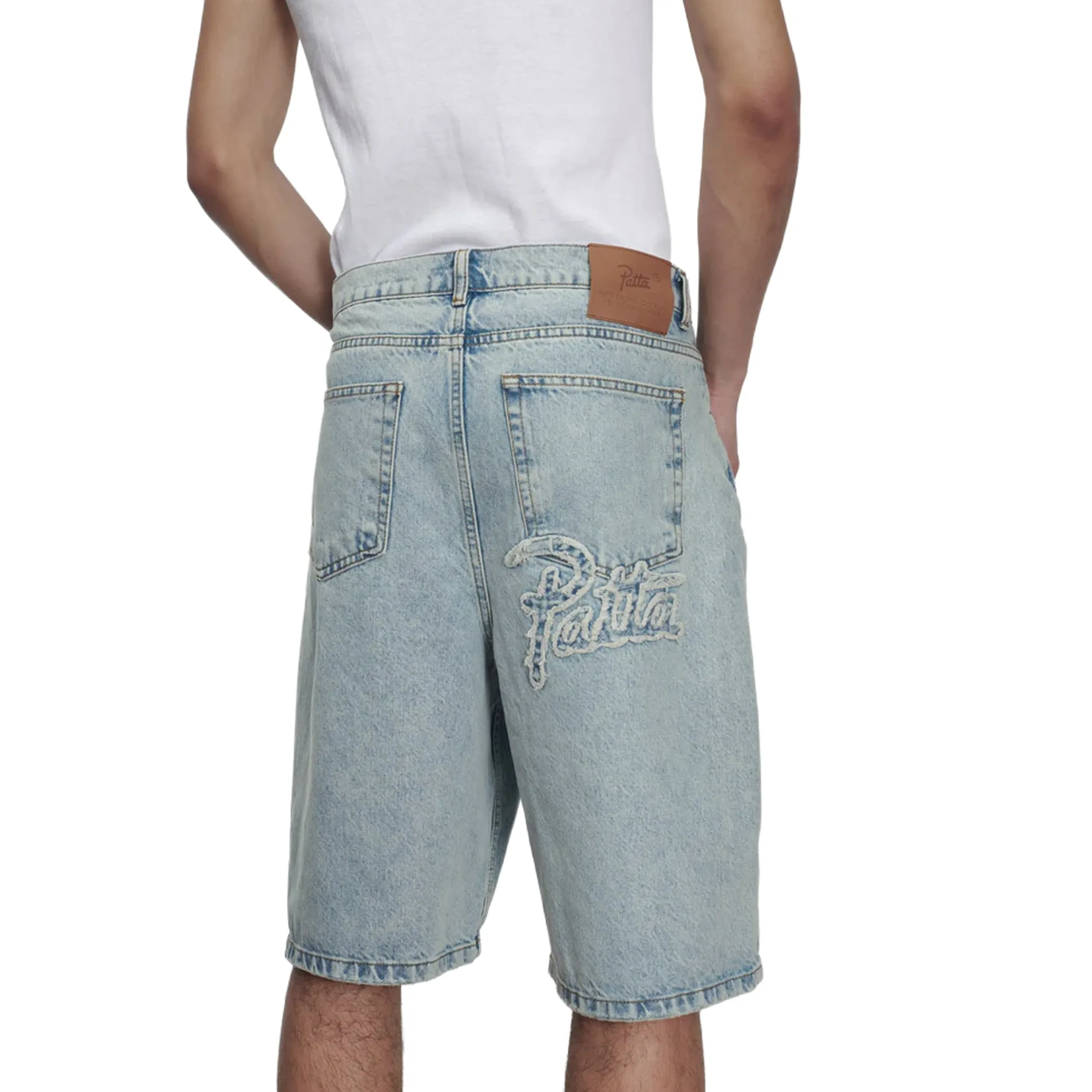 Patta Light Wash Denim Shorts sold by Asphalt Gold product image thumbnail 5