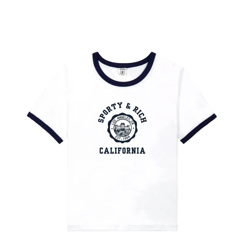 Sporty & Rich California Emblem Soft Ringer Tee made by Sporty and Rich