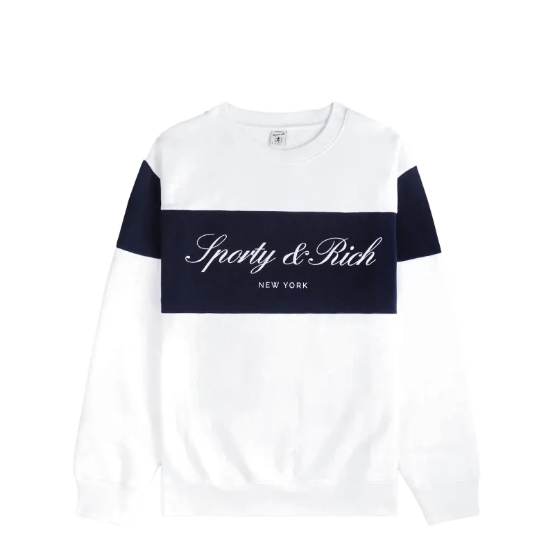 Sporty & Rich Signature Logo Block Crewneck made by Sporty and Rich