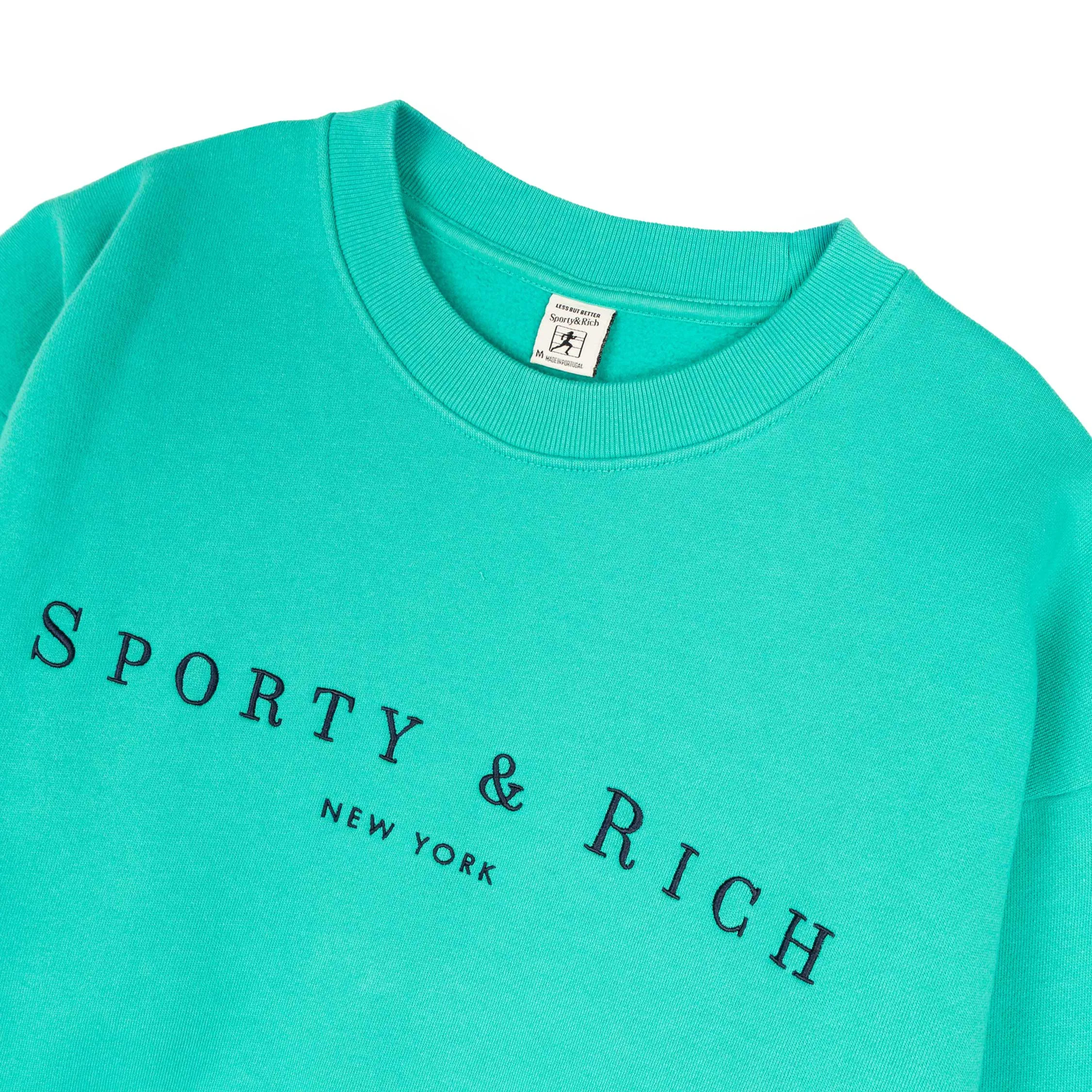 Sporty & Rich Title Embroidered Crewneck sold by Asphalt Gold product image thumbnail 2