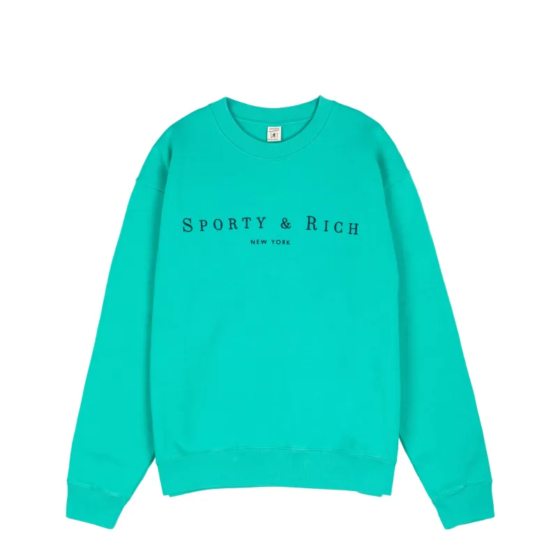 Sporty & Rich Title Embroidered Crewneck made by Sporty and Rich