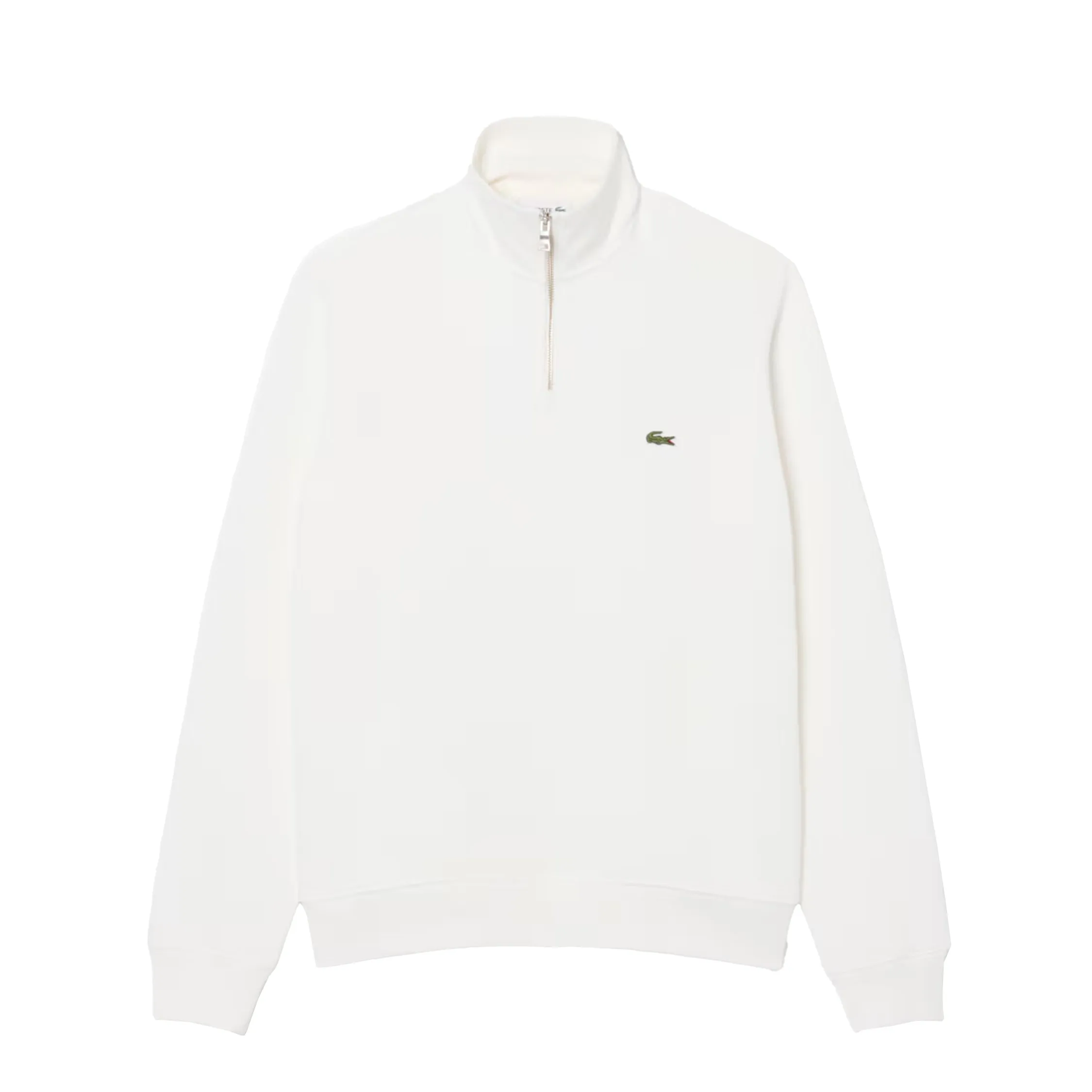 Lacoste Zippered Stand Up Collar Cotton Sweatshirt sold by Asphalt Gold