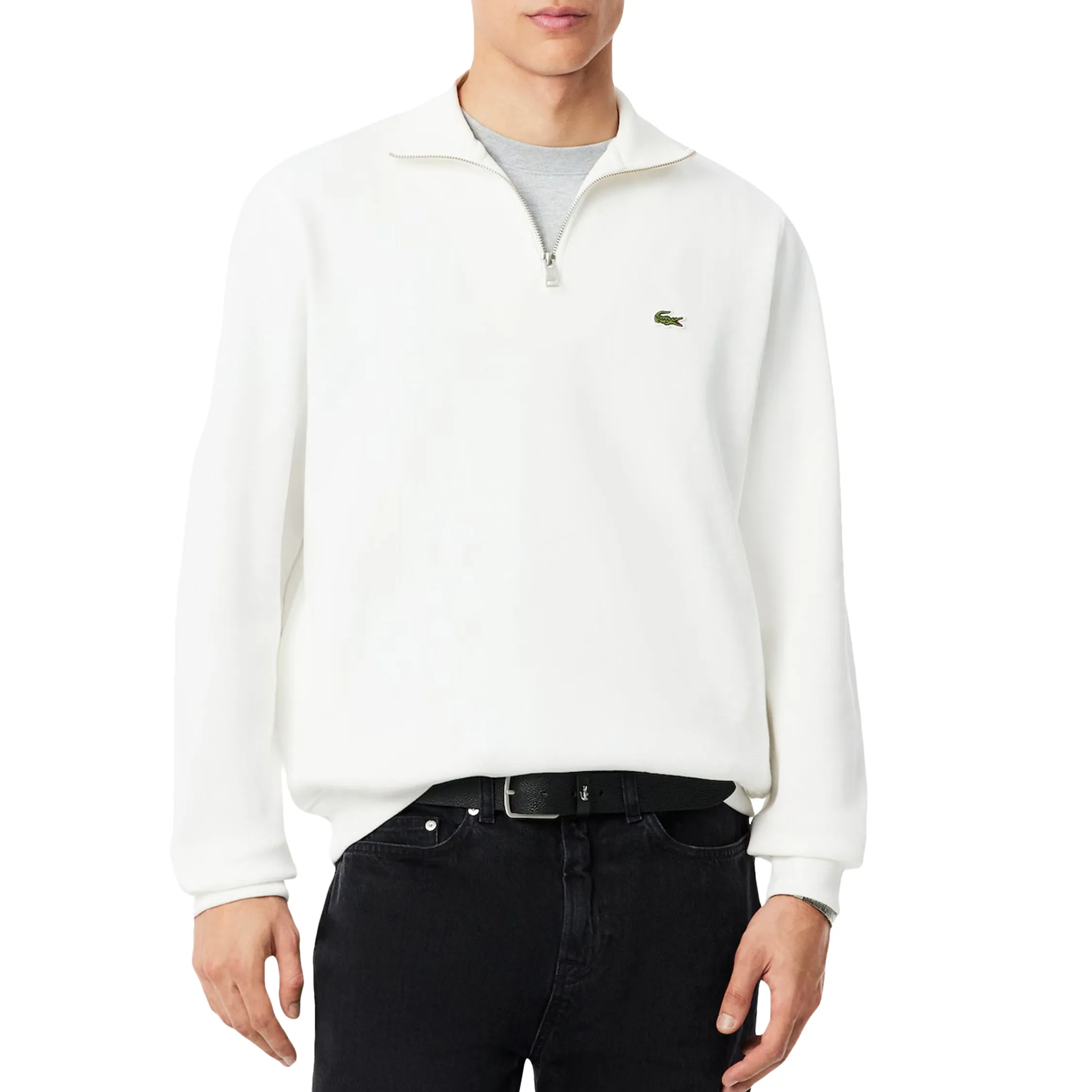 Lacoste Zippered Stand Up Collar Cotton Sweatshirt sold by Asphalt Gold product image thumbnail 2