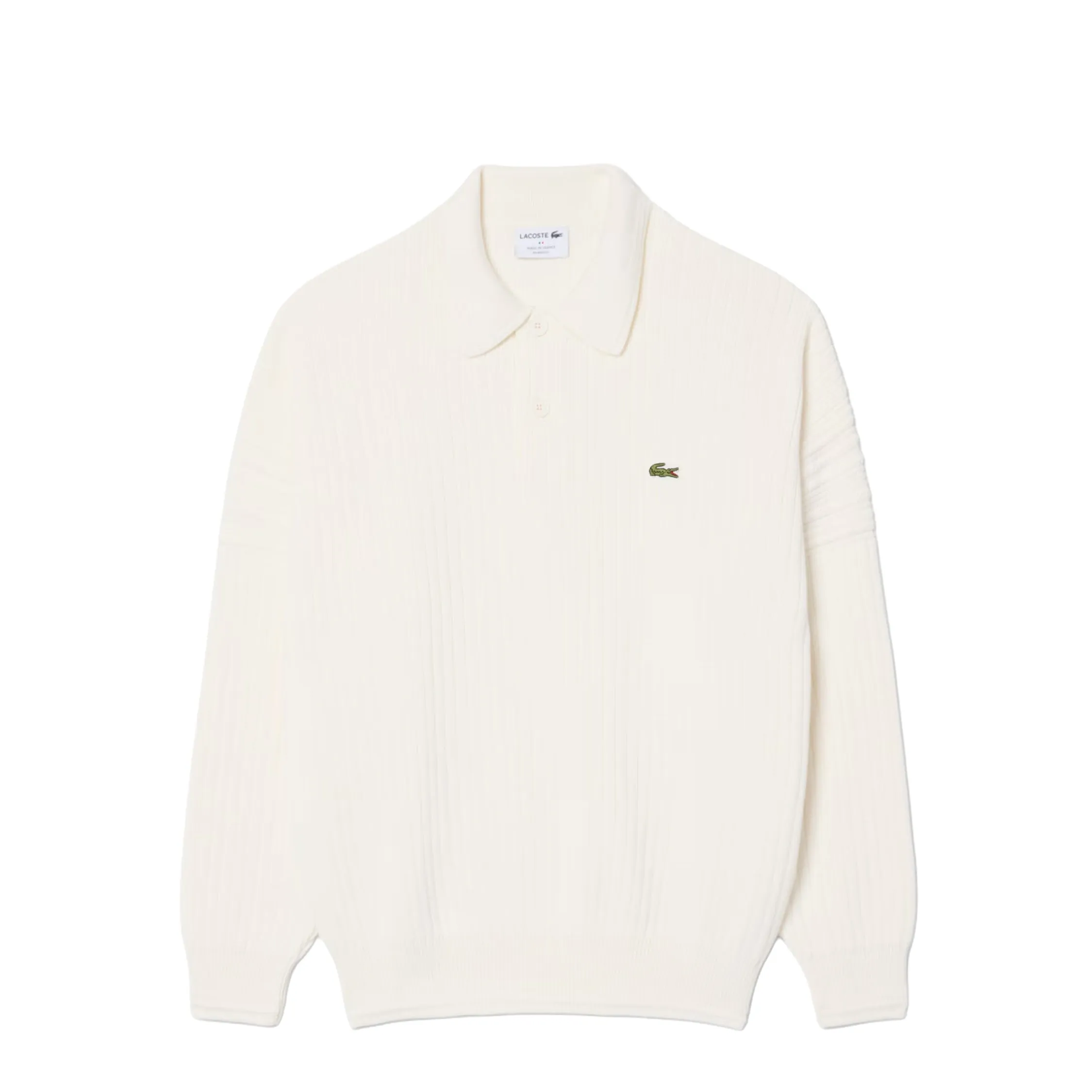 Lacoste French Made Cotton Polo Collar Sweater sold by Asphalt Gold