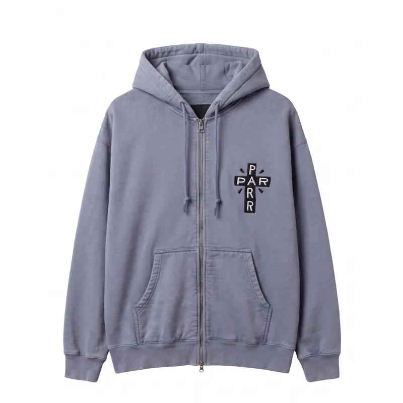 By Parra A Cross To Bear Zip Hooded Sweatshirt made by by Parra