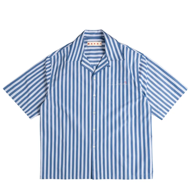 Marni Striped Organic Poplin Bowling Shirt sold by Asphalt Gold