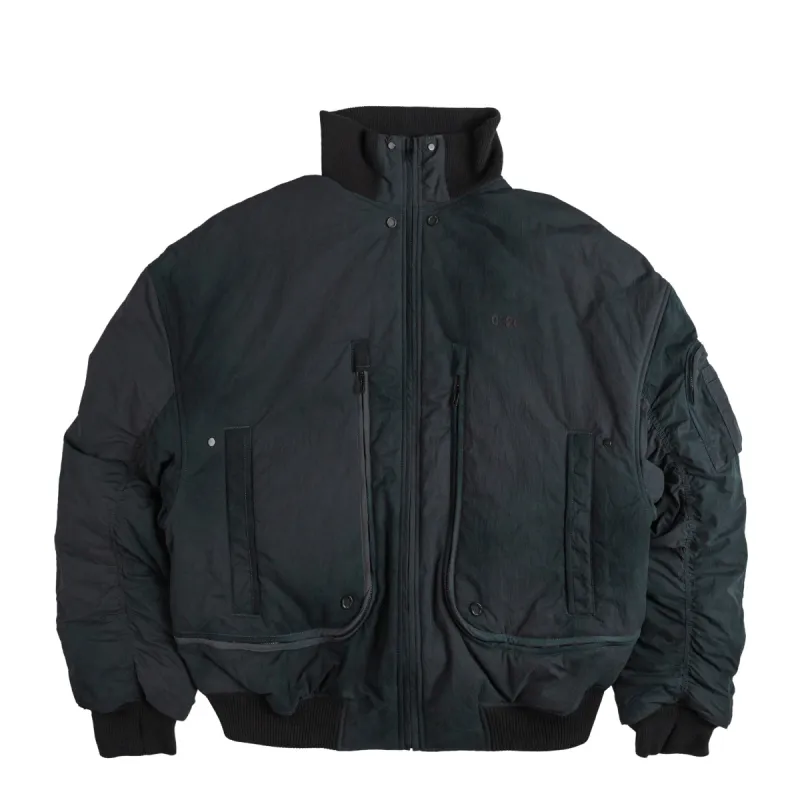 UNISEX DOUBLE LAYER MESH BOMBER awa701u(BLACK) | Parallel