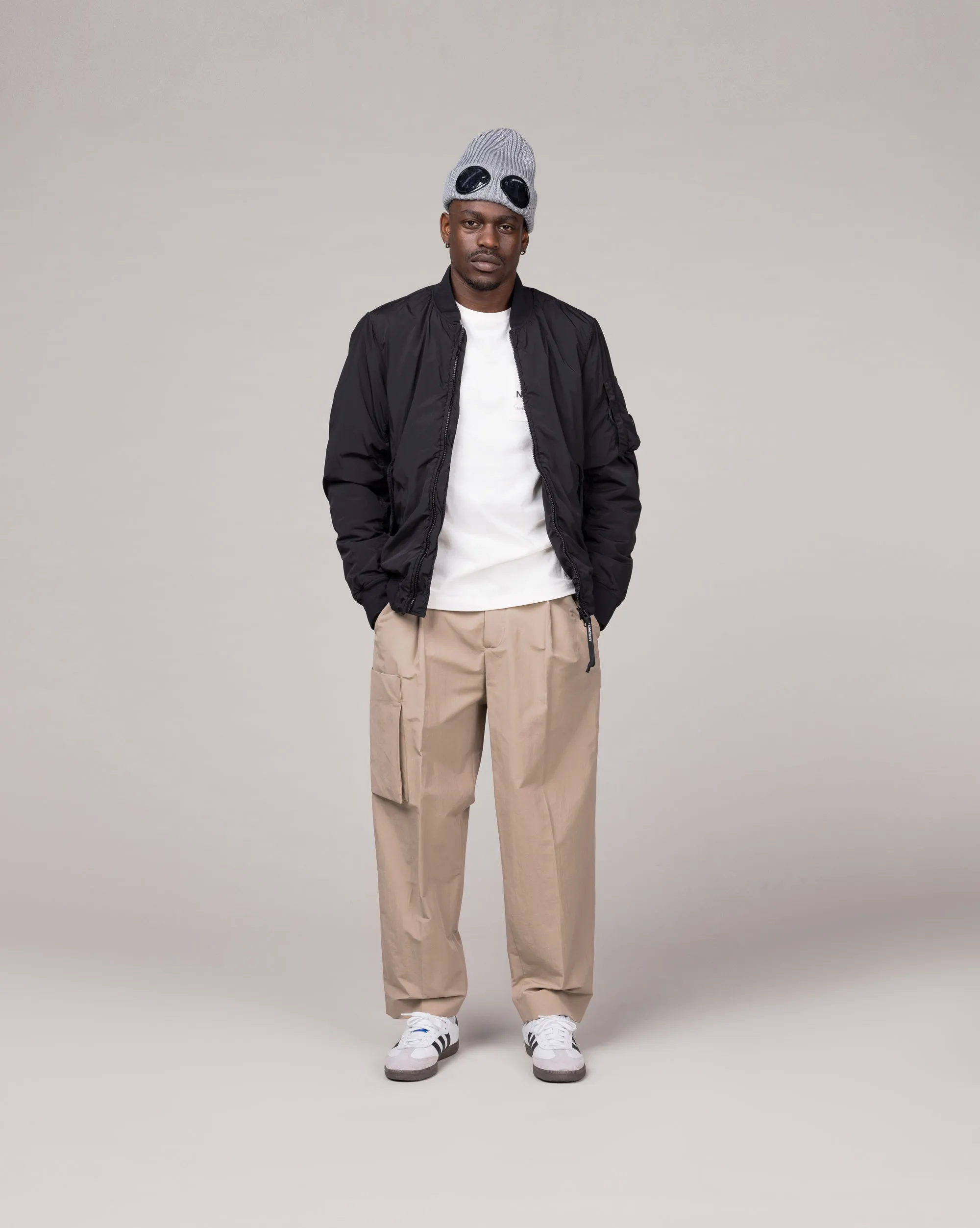 C.P. Company Extra Fine Merino Wool Goggle Beanie sold by Asphalt Gold product image thumbnail 2