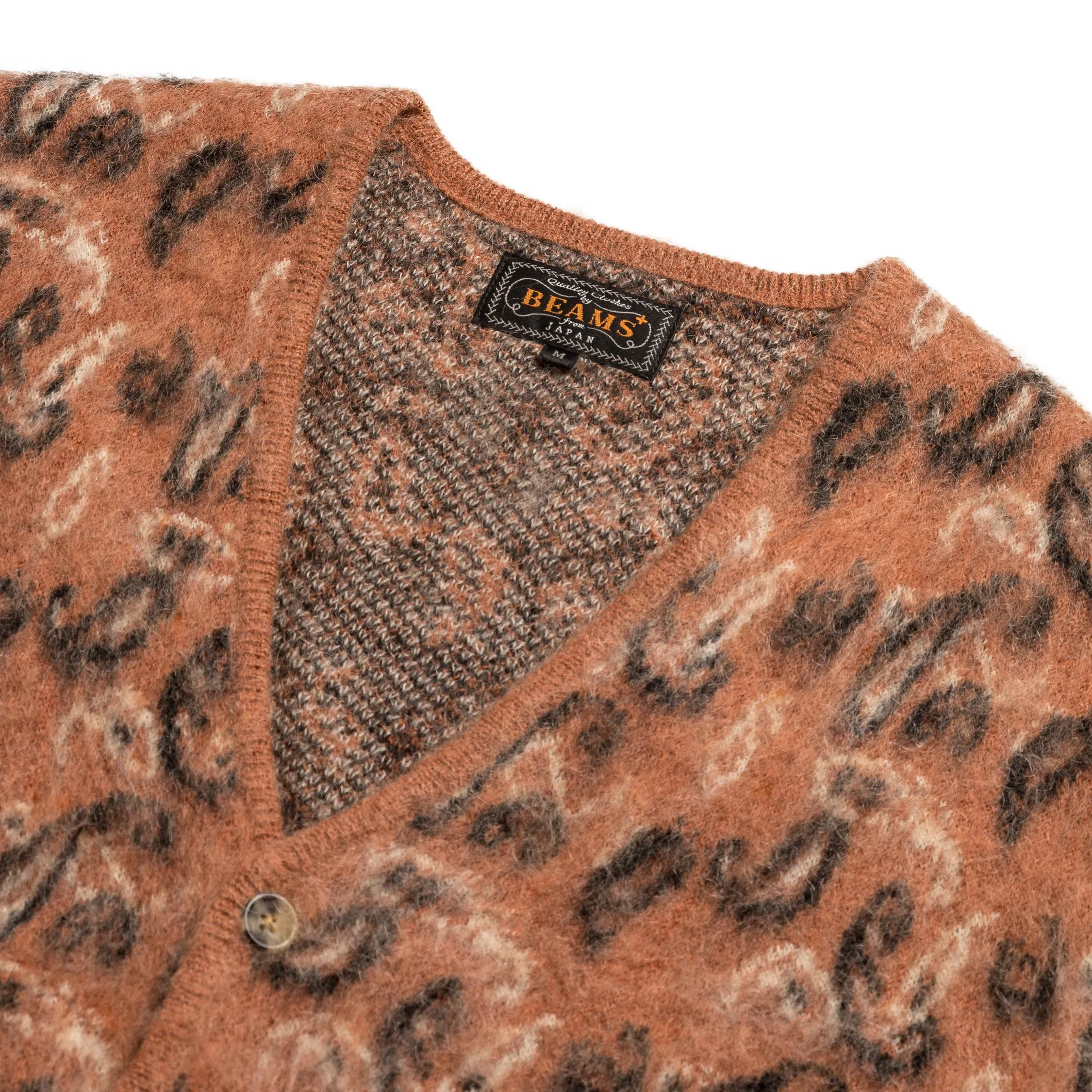 Beams Plus Cardigan Double Jacquard Paisley Pattern sold by Asphalt Gold product image thumbnail 3