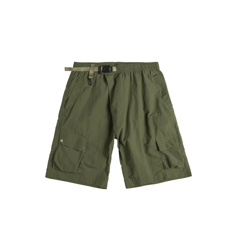 Maharishi Veg Dyed Asym Cargo Track Shorts sold by Asphalt Gold