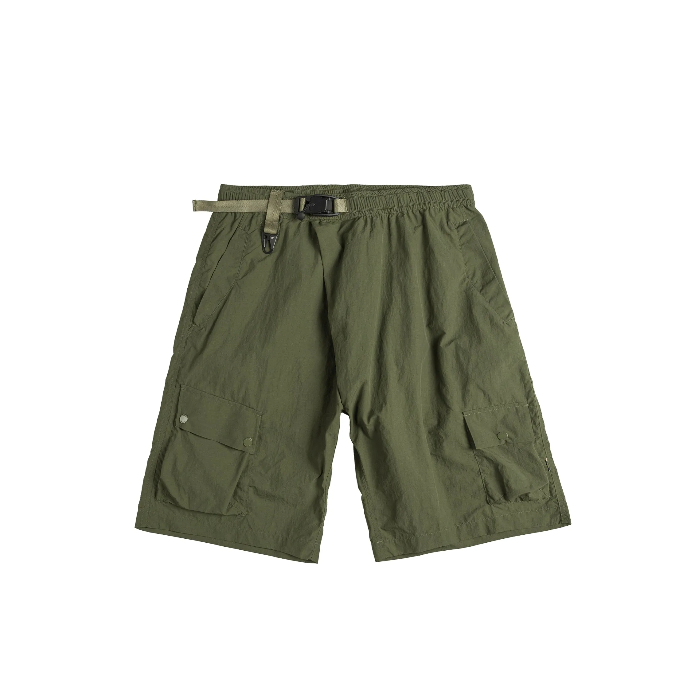 Maharishi Veg Dyed Asym Cargo Track Shorts sold by Asphalt Gold