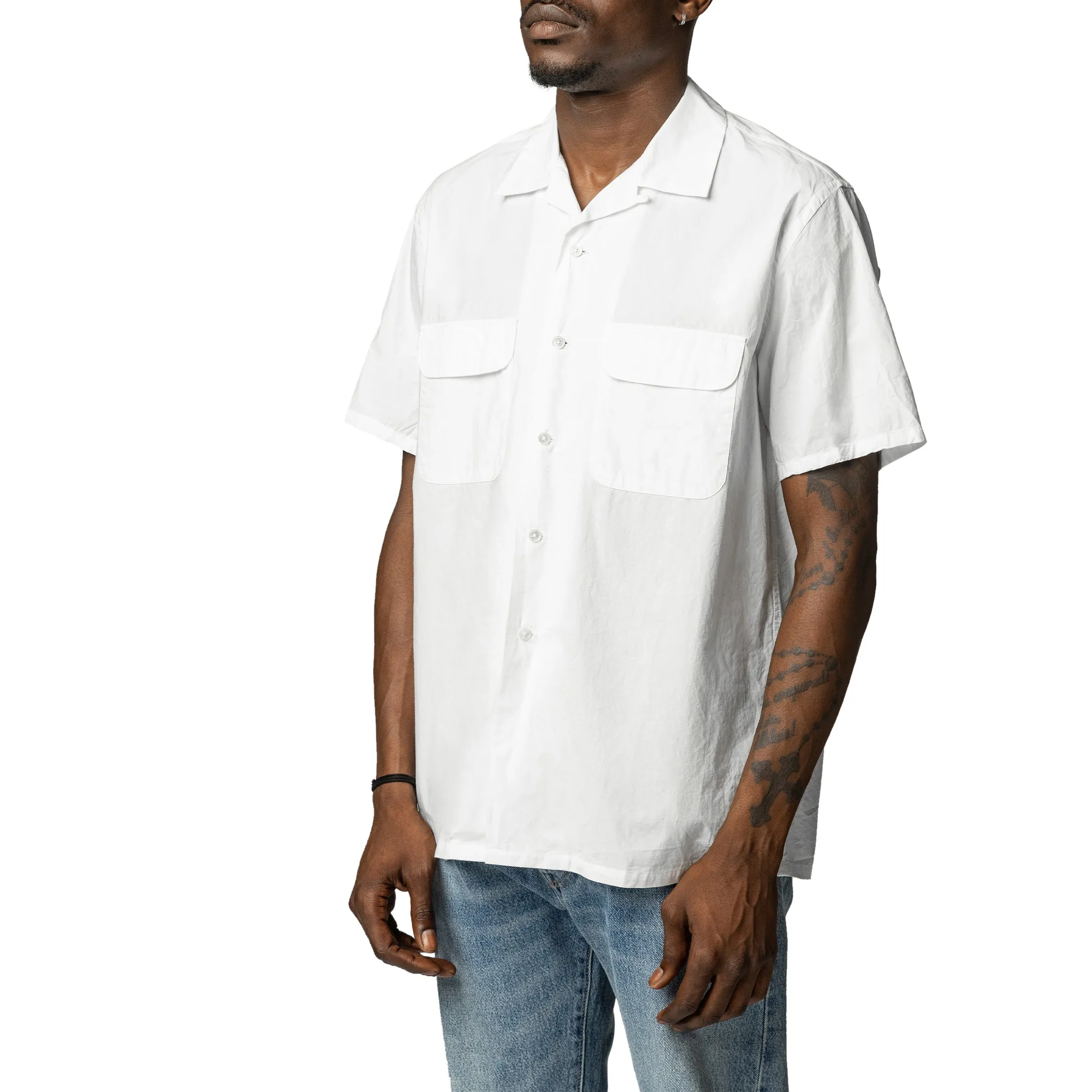 Beams Plus Open Collar Short Sleeve Peruvian Pima sold by Asphalt Gold product image thumbnail 2