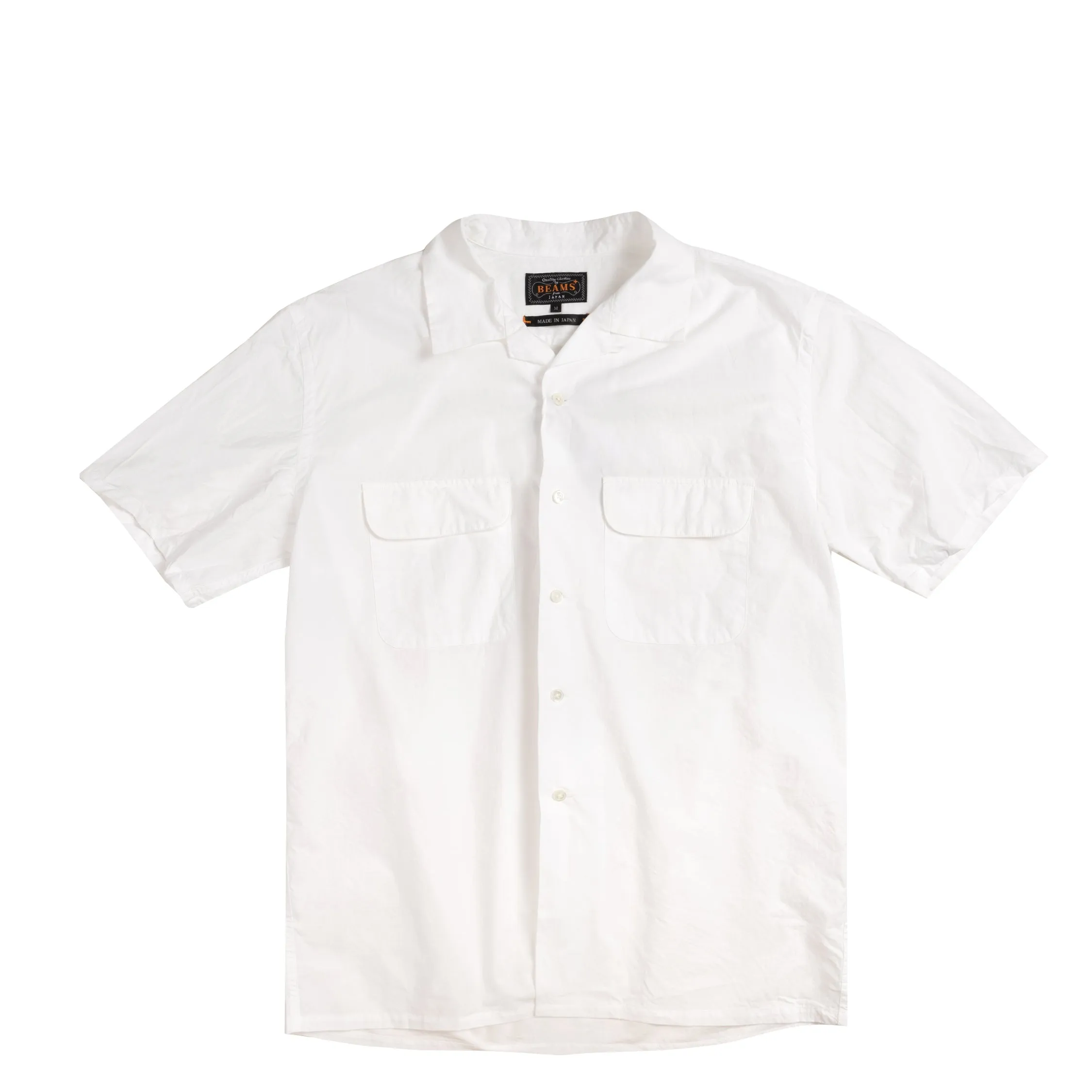 Beams Plus Open Collar Short Sleeve Peruvian Pima sold by Asphalt Gold