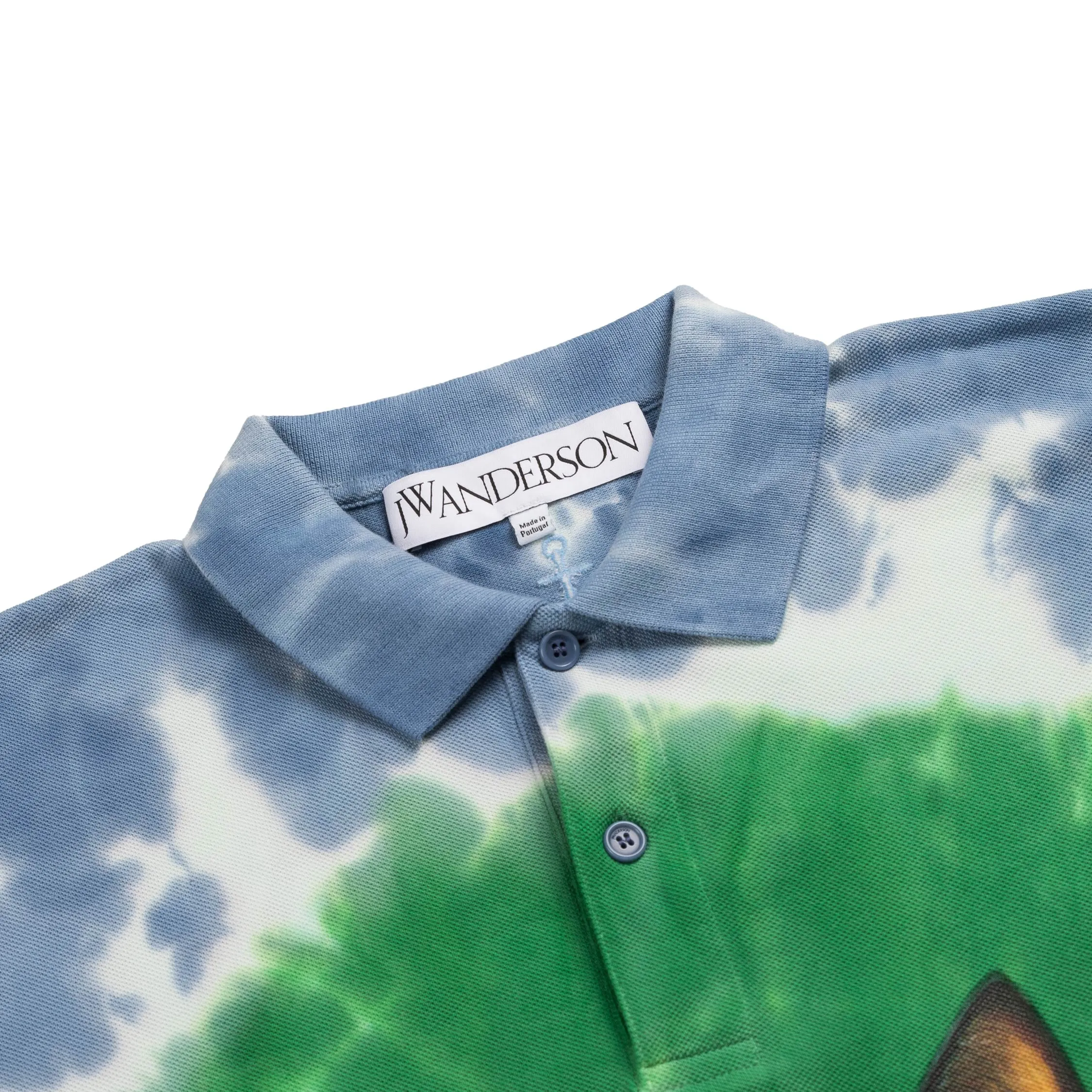 JW Anderson Cat Print Tie Dye Polo Shirt sold by Asphalt Gold product image thumbnail 3