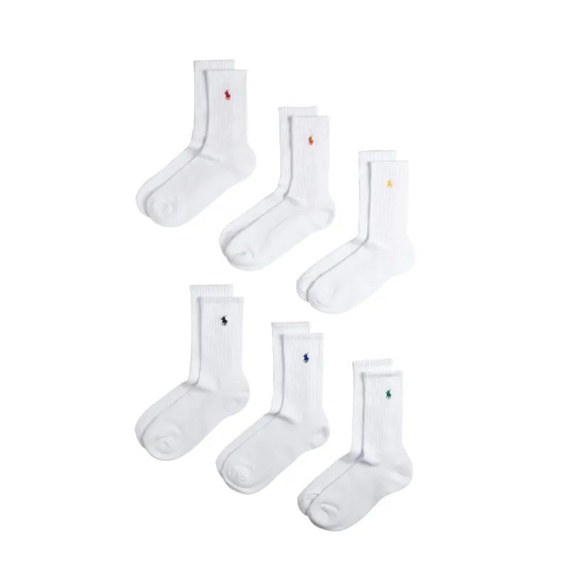 Polo Ralph Lauren	Crew Socks 6 Pack sold by Asphalt Gold