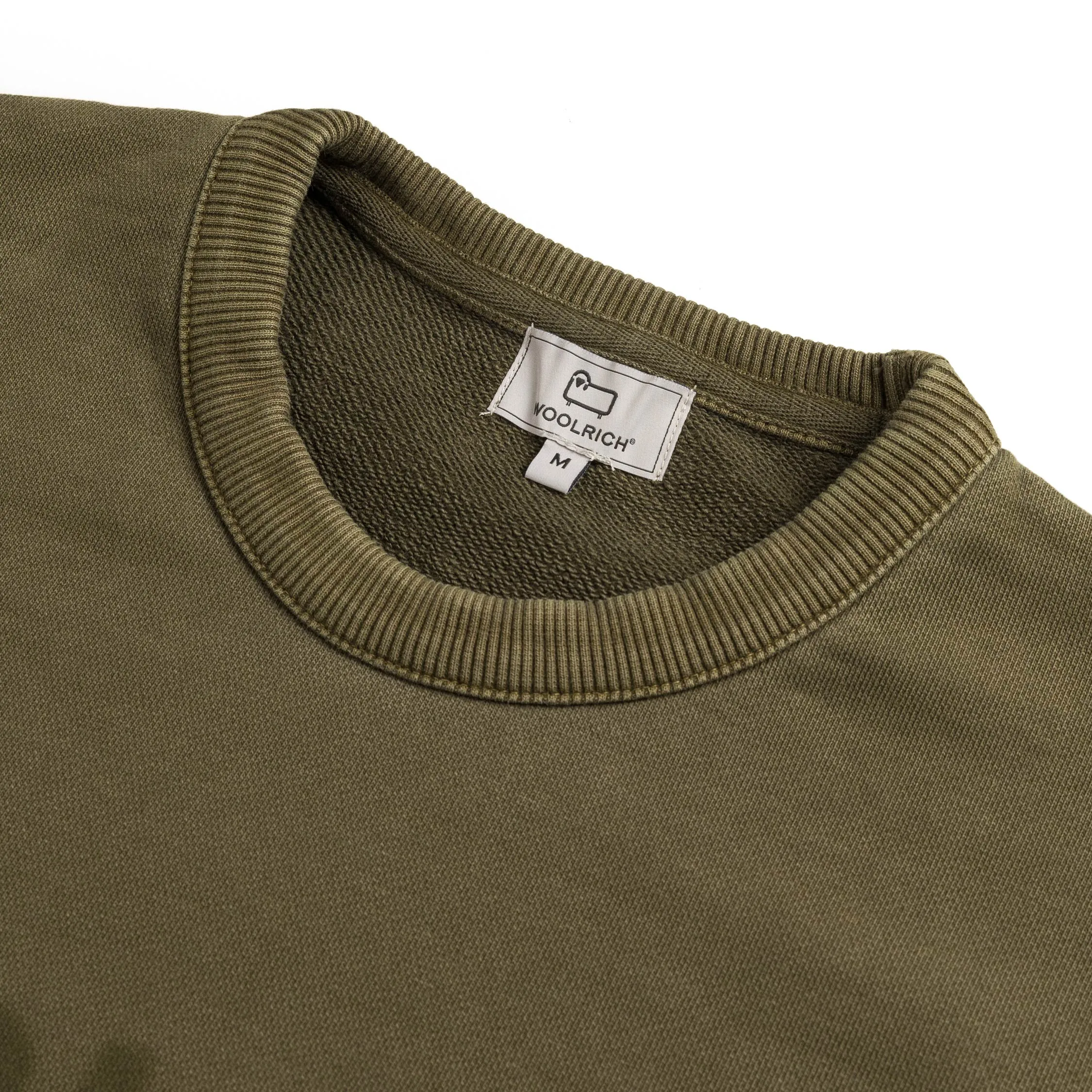 Woolrich Garment Dyed Logo Crewneck sold by Asphalt Gold product image thumbnail 2