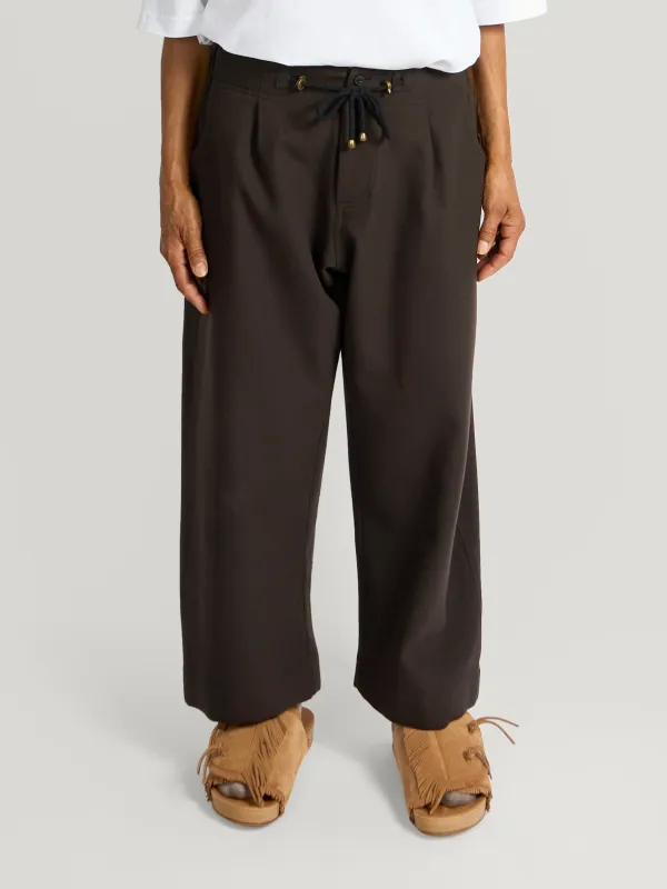 Farmer Pants – Boiled Wool – Dark Brown sold by Gathering