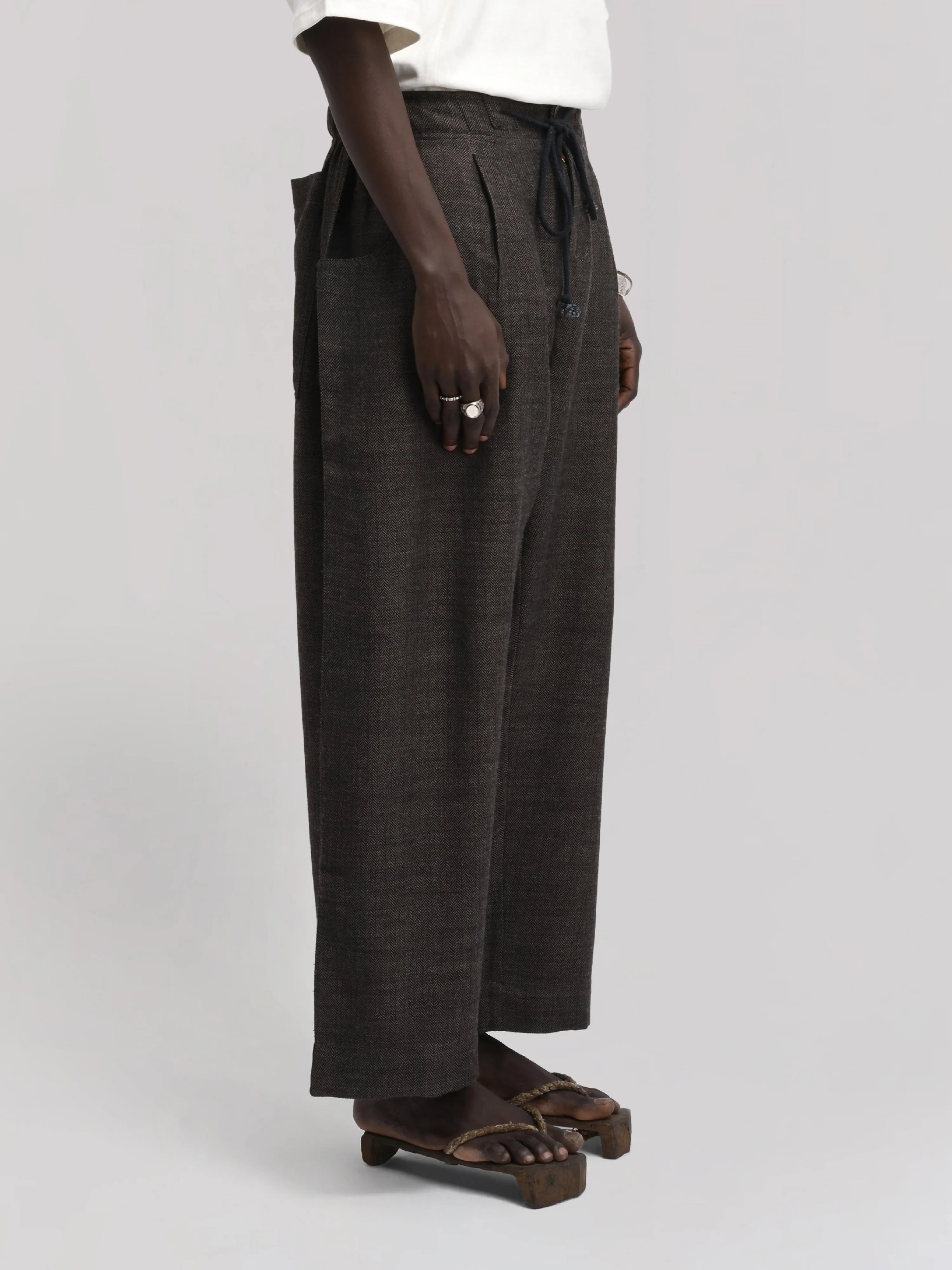 Farmer Pant – Handwoven Wool – Dark Brown sold by Gathering product image thumbnail 4