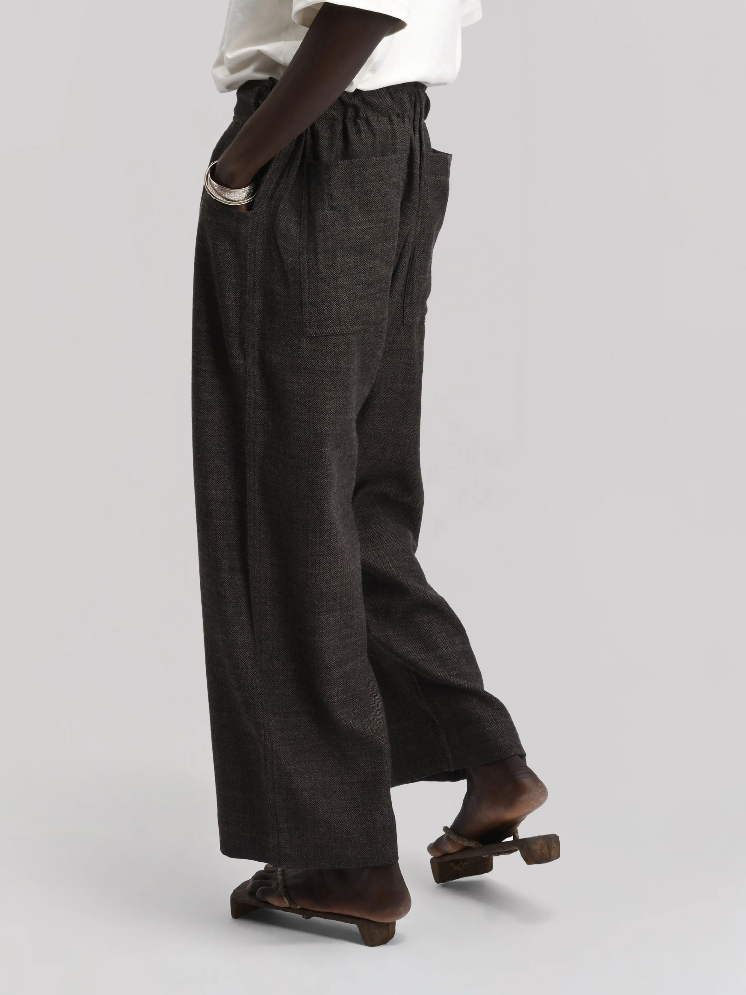 Farmer Pant – Handwoven Wool – Dark Brown sold by Gathering product image thumbnail 2