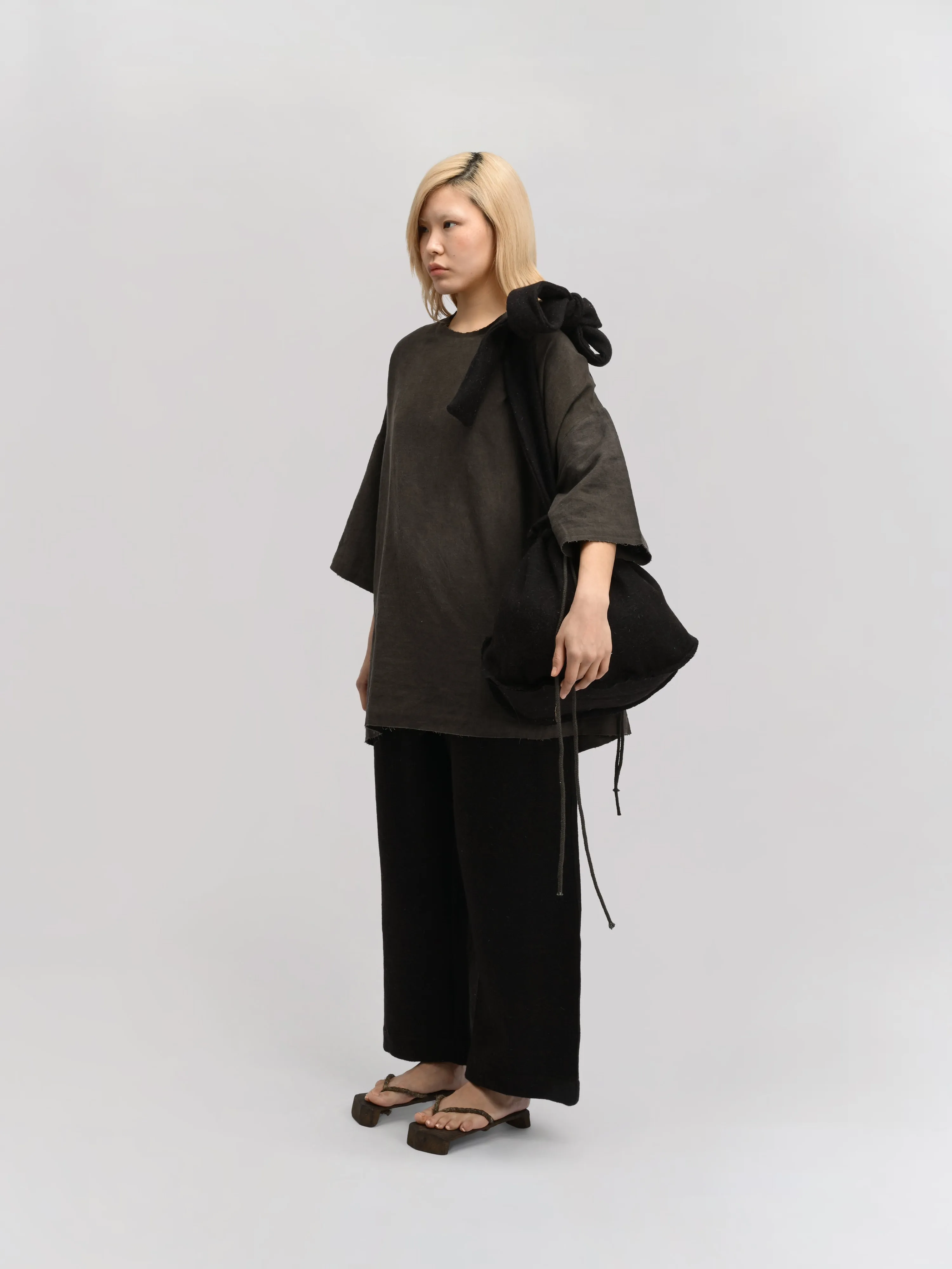 Peardrop Bag – Handwoven Yak & Sheep Wool – Black sold by Gathering product image thumbnail 2