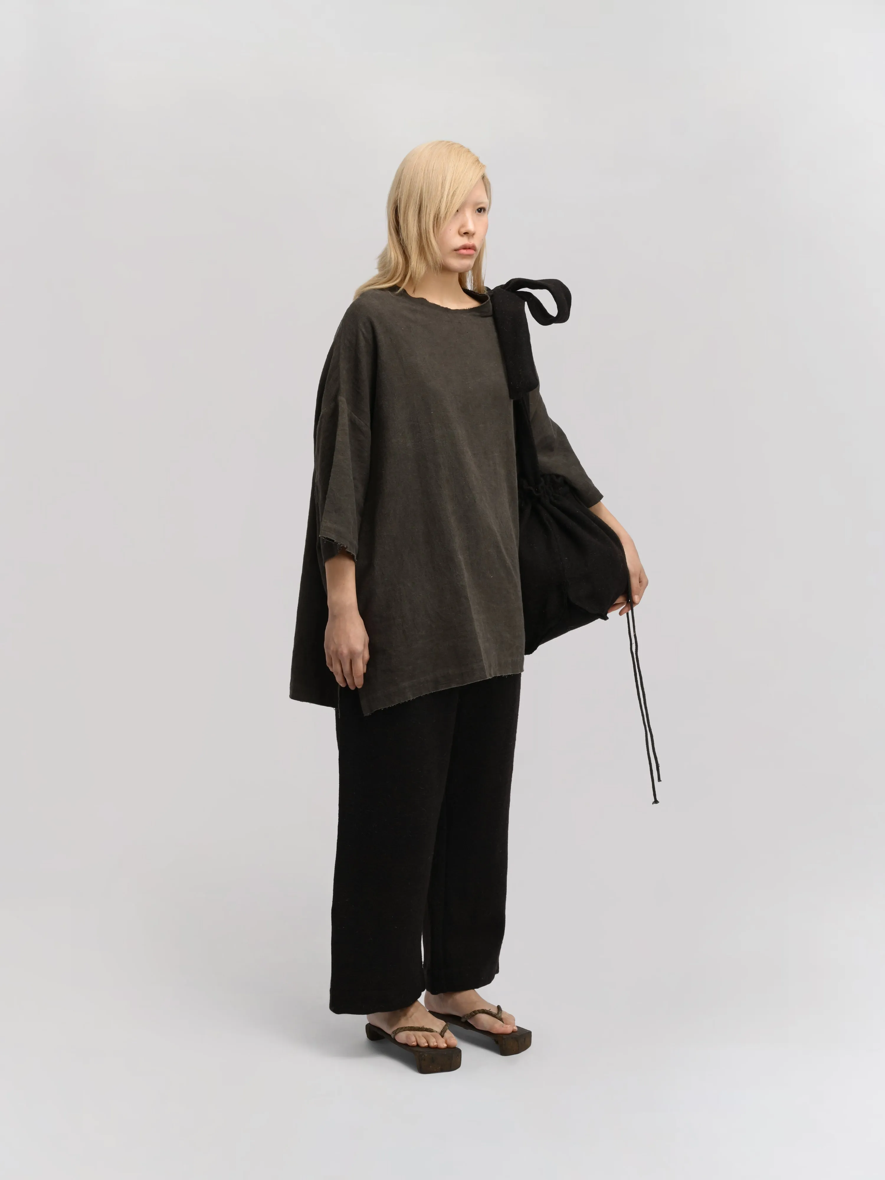 Peardrop Bag – Handwoven Yak & Sheep Wool – Black sold by Gathering product image thumbnail 3